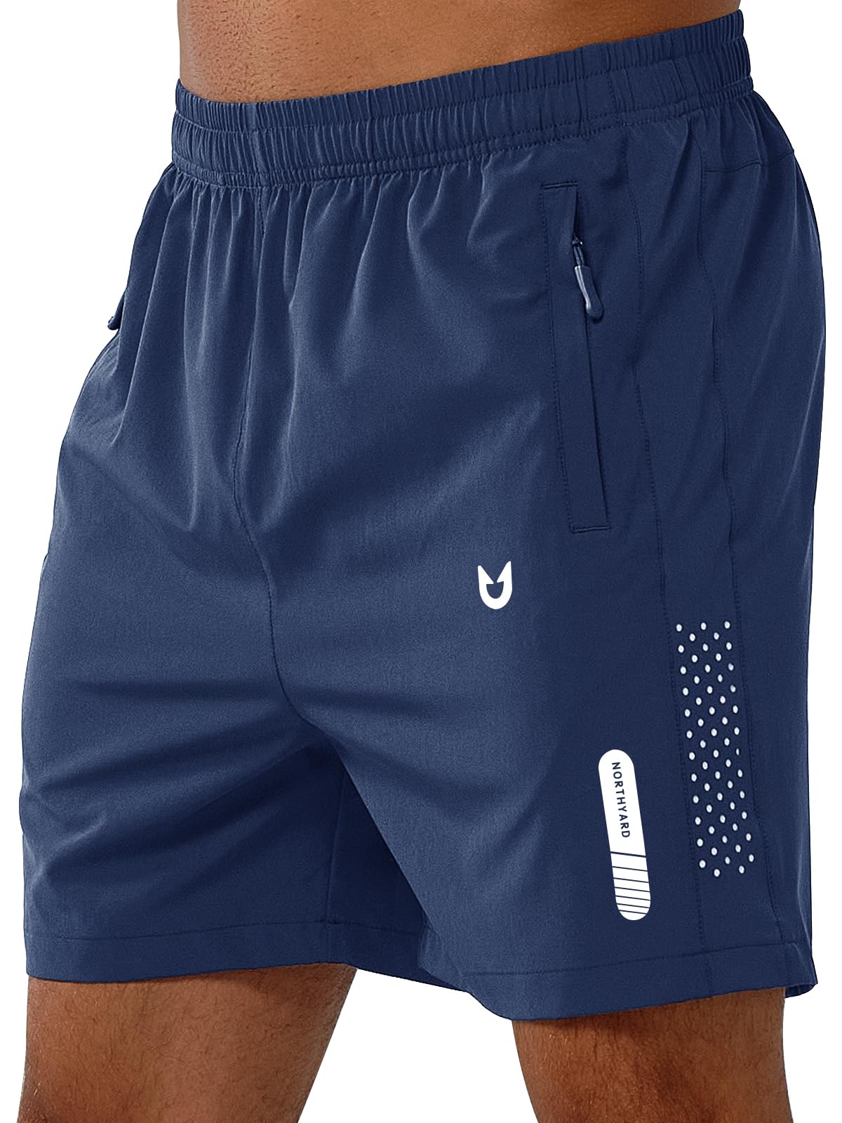 NORTHYARD Men's Athletic Running Shorts Gym Workout 7"/9"/5" Quick Dry Lightweight Sports Basketball Tennis 3 Zipper Pockets