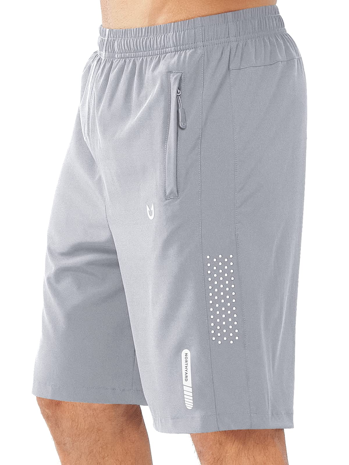NORTHYARD Men's Athletic Running Shorts Gym Workout 7"/9"/5" Quick Dry Lightweight Sports Basketball Tennis 3 Zipper Pockets