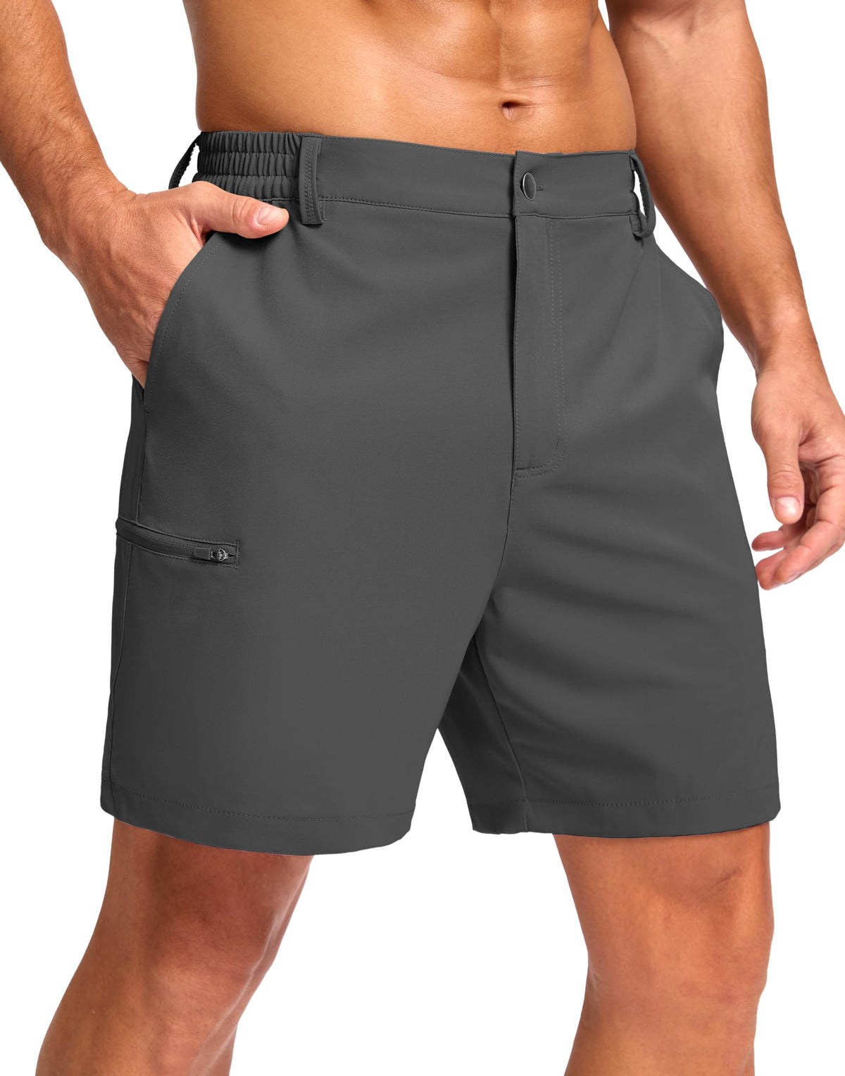 G Gradual Men's Casual Shorts 7"/ 9"/ 5" Lightweight 4 Pockets Stretch Quick-Dry Summer Shorts for Golf Work Hiking Trips