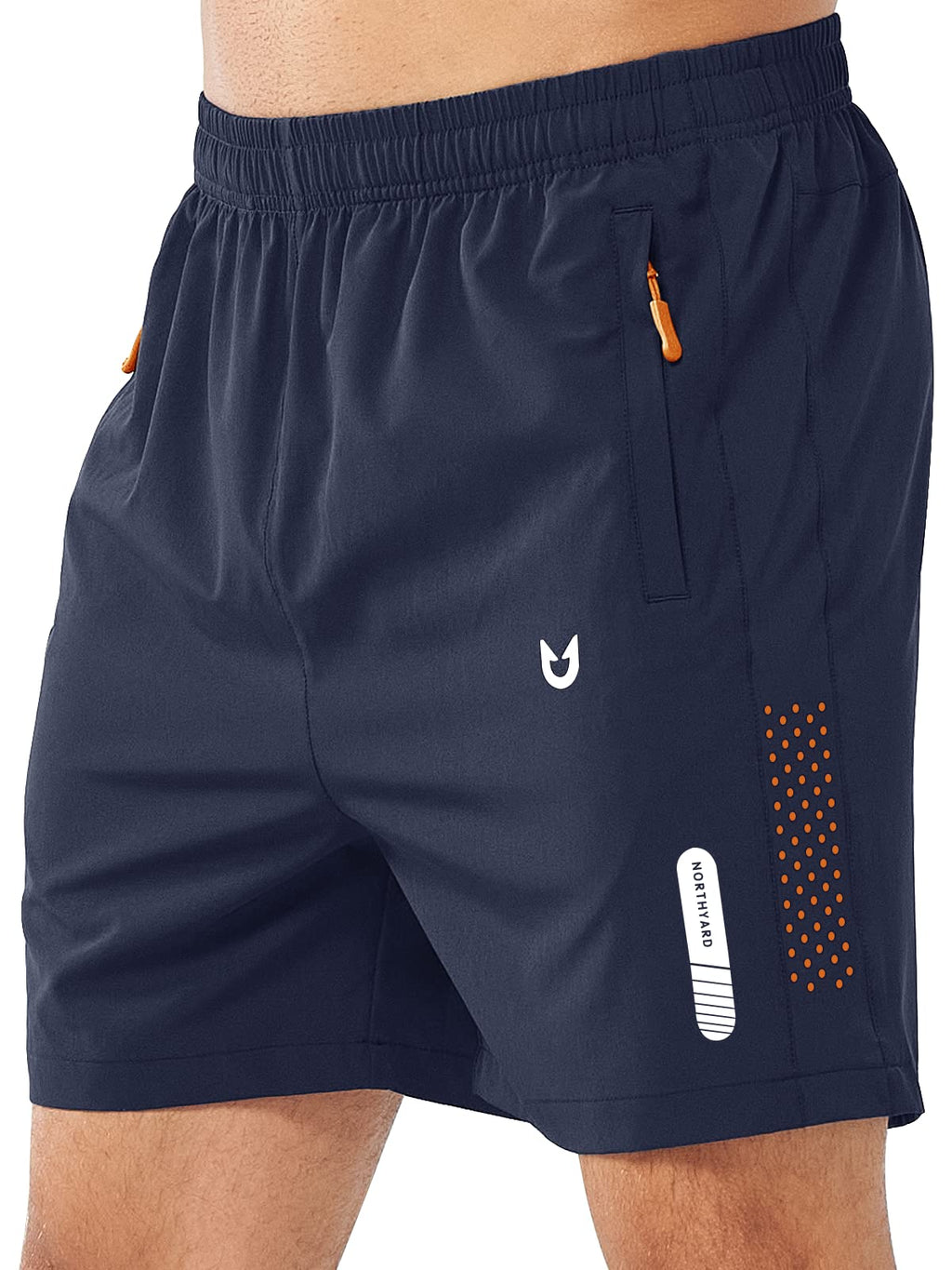 NORTHYARD Men's Athletic Running Shorts Gym Workout 7"/9"/5" Quick Dry Lightweight Sports Basketball Tennis 3 Zipper Pockets