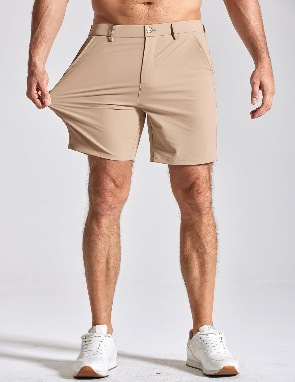 COOFANDY Men's Casual Shorts 7" Stretch Golf Shorts with 4 Pockets Quick Dry Lightweight Shorts Dress for Hiking Work