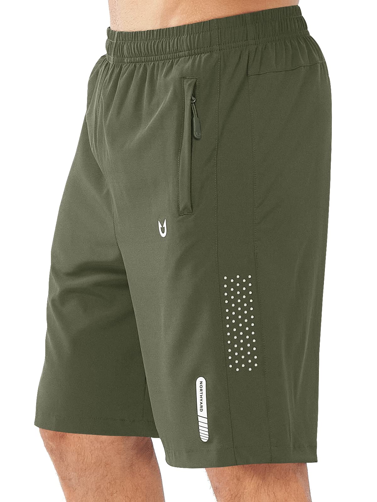 NORTHYARD Men's Athletic Running Shorts Gym Workout 7"/9"/5" Quick Dry Lightweight Sports Basketball Tennis 3 Zipper Pockets