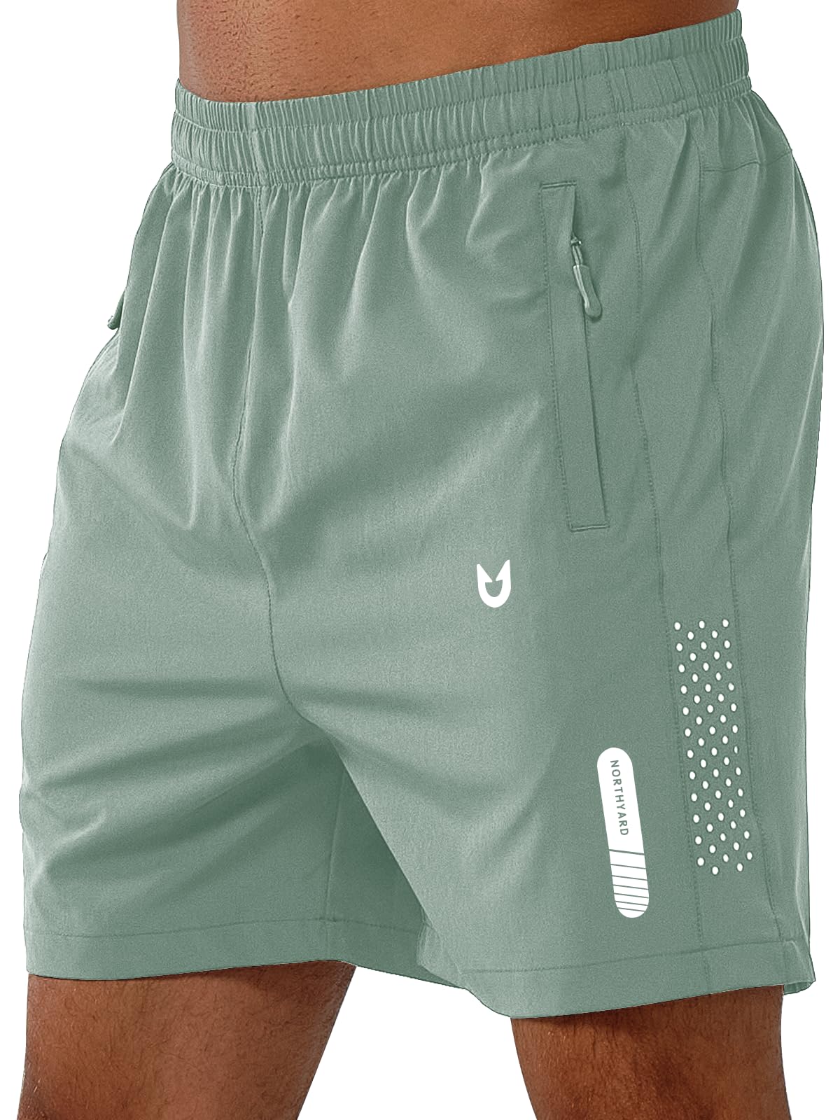 NORTHYARD Men's Athletic Running Shorts Gym Workout 7"/9"/5" Quick Dry Lightweight Sports Basketball Tennis 3 Zipper Pockets
