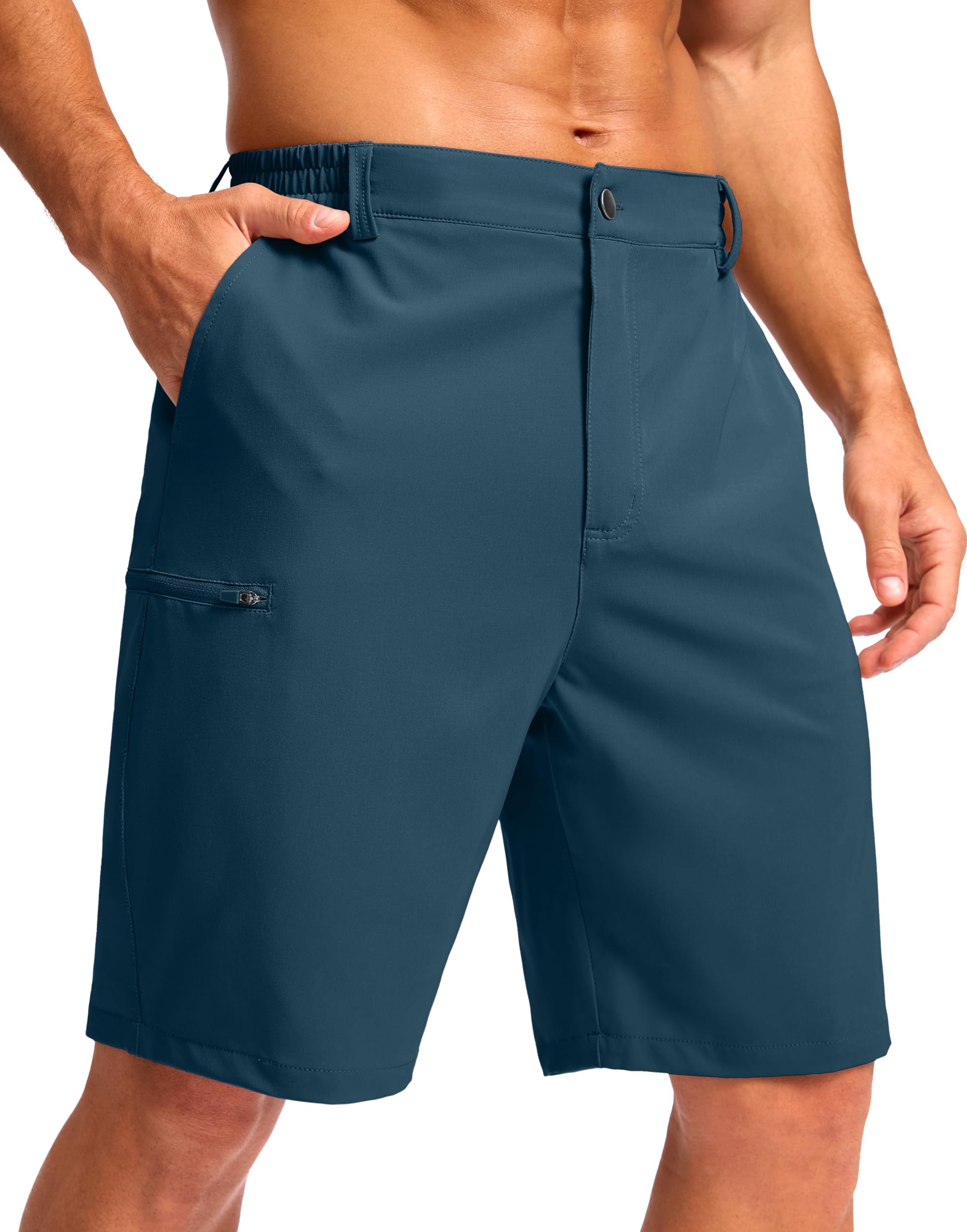 G Gradual Men's Casual Shorts 7"/ 9"/ 5" Lightweight 4 Pockets Stretch Quick-Dry Summer Shorts for Golf Work Hiking Trips
