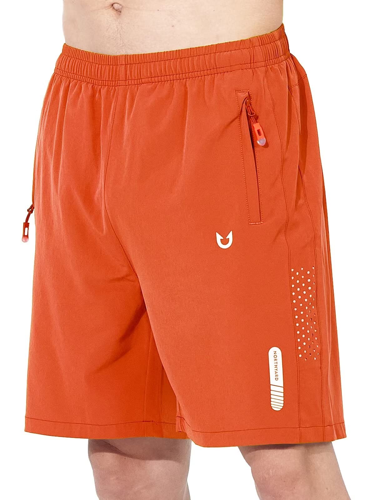 NORTHYARD Men's Athletic Running Shorts Gym Workout 7"/9"/5" Quick Dry Lightweight Sports Basketball Tennis 3 Zipper Pockets