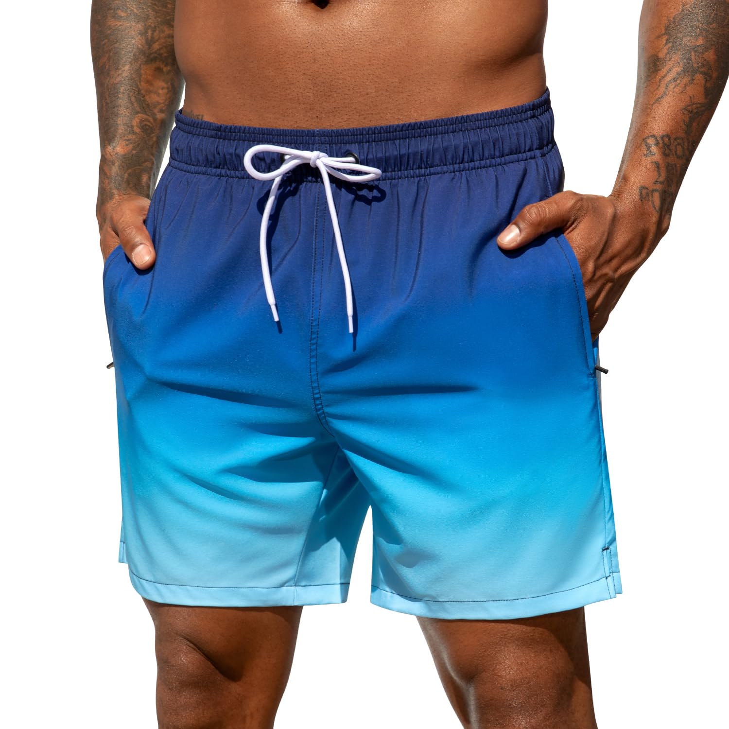SILKWORLD Men's Swim Trunks Quick Dry Beach Shorts with Pockets | mesh lining, dry fast, adjustable waist, side pockets, comfort,well made,swimming,beach shorts, water sports,vacation trips
