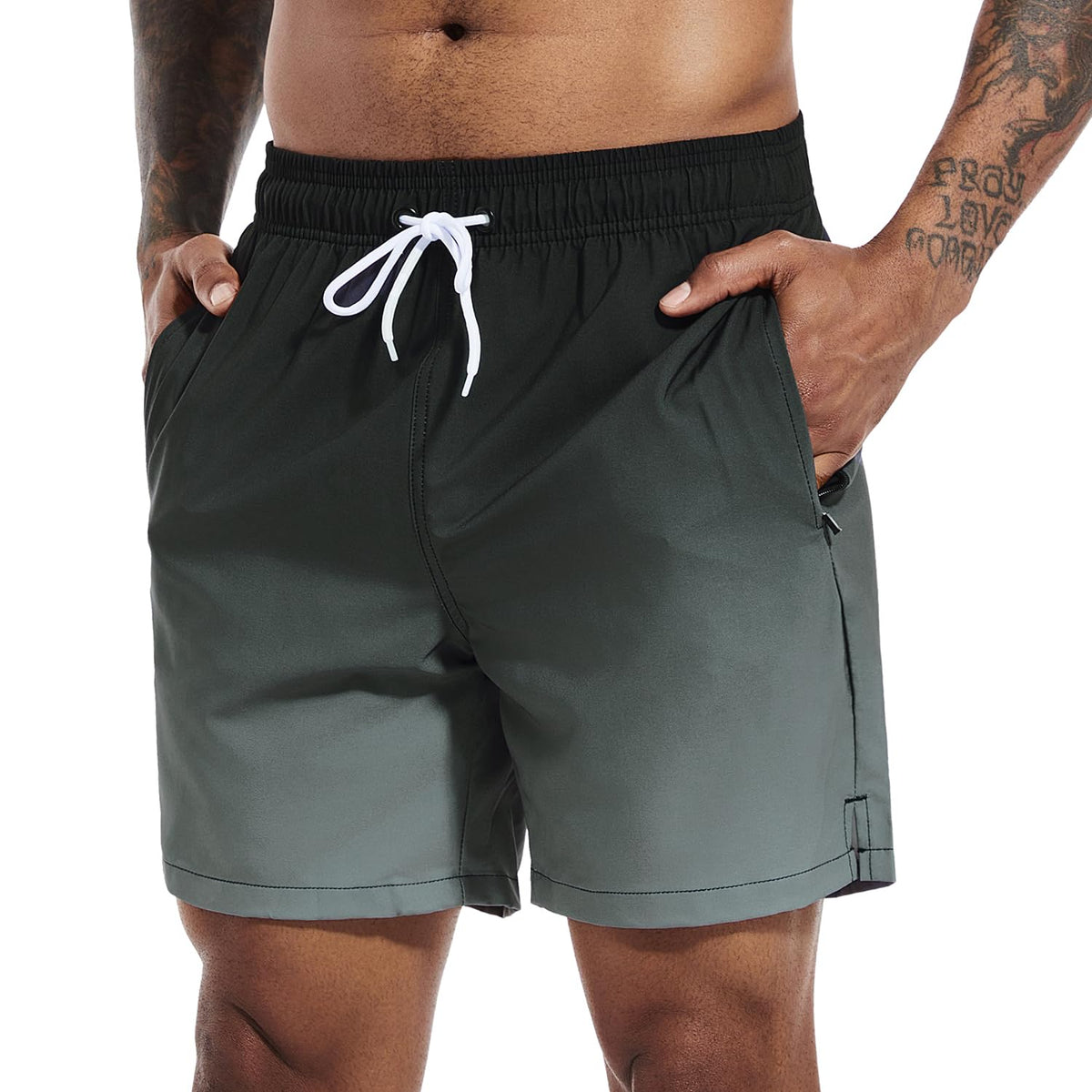 SILKWORLD Men's Swim Trunks Quick Dry Beach Shorts with Pockets | mesh lining, dry fast, adjustable waist, side pockets, comfort,well made,swimming,beach shorts, water sports,vacation trips