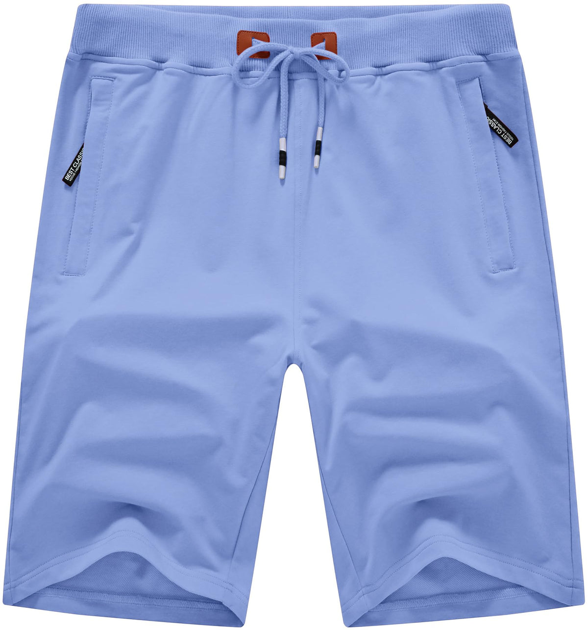 QPNGRP Mens Shorts Casual Drawstring Zipper Pockets Elastic Waist