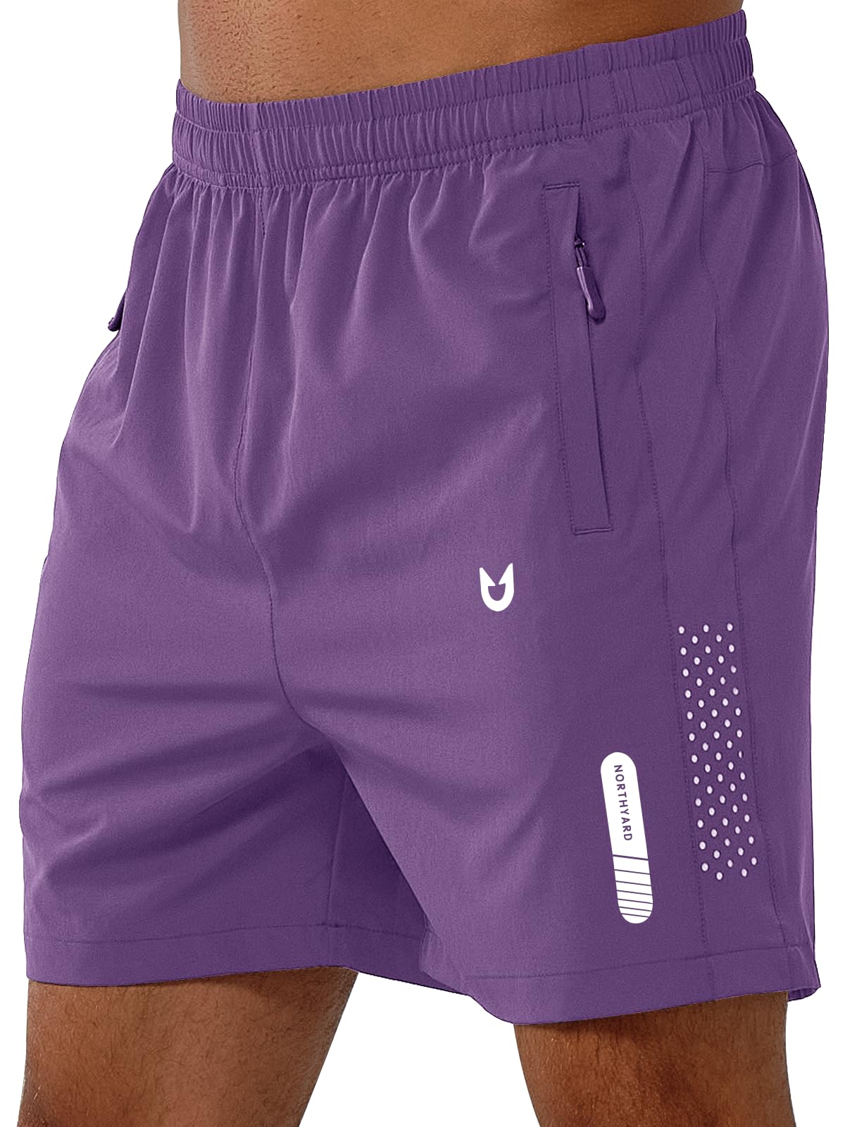NORTHYARD Men's Athletic Running Shorts Gym Workout 7"/9"/5" Quick Dry Lightweight Sports Basketball Tennis 3 Zipper Pockets