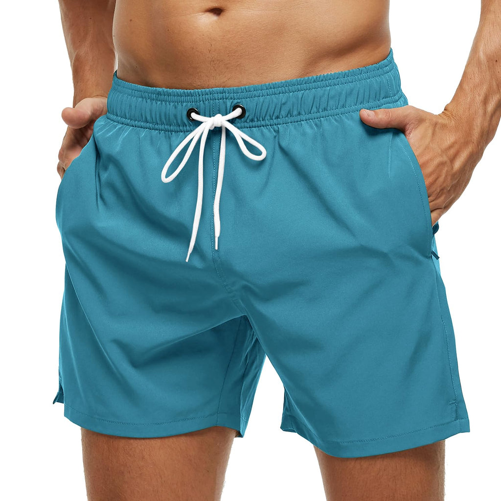 SILKWORLD Men's Swim Trunks Quick Dry Beach Shorts with Pockets | mesh lining, dry fast, adjustable waist, side pockets, comfort,well made,swimming,beach shorts, water sports,vacation trips