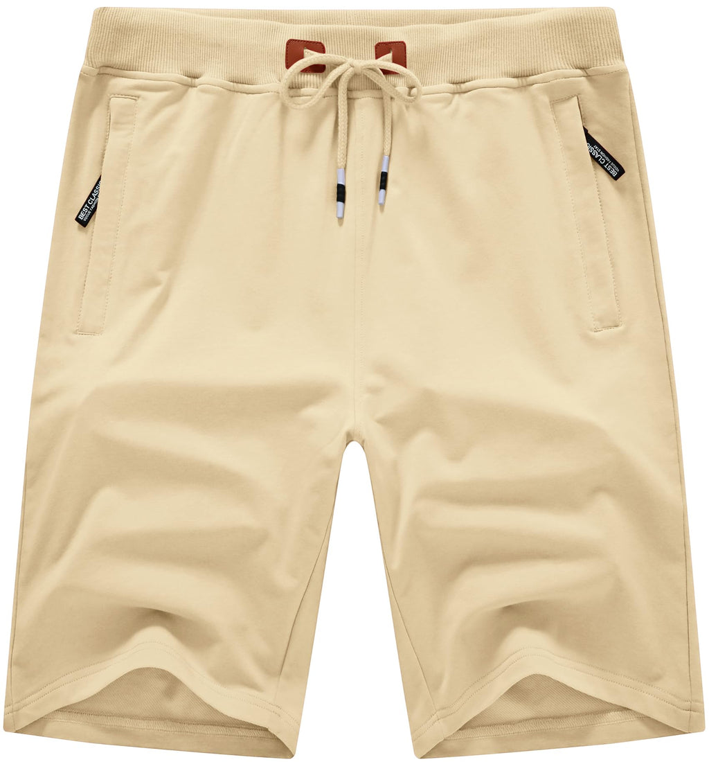 QPNGRP Mens Shorts Casual Drawstring Zipper Pockets Elastic Waist