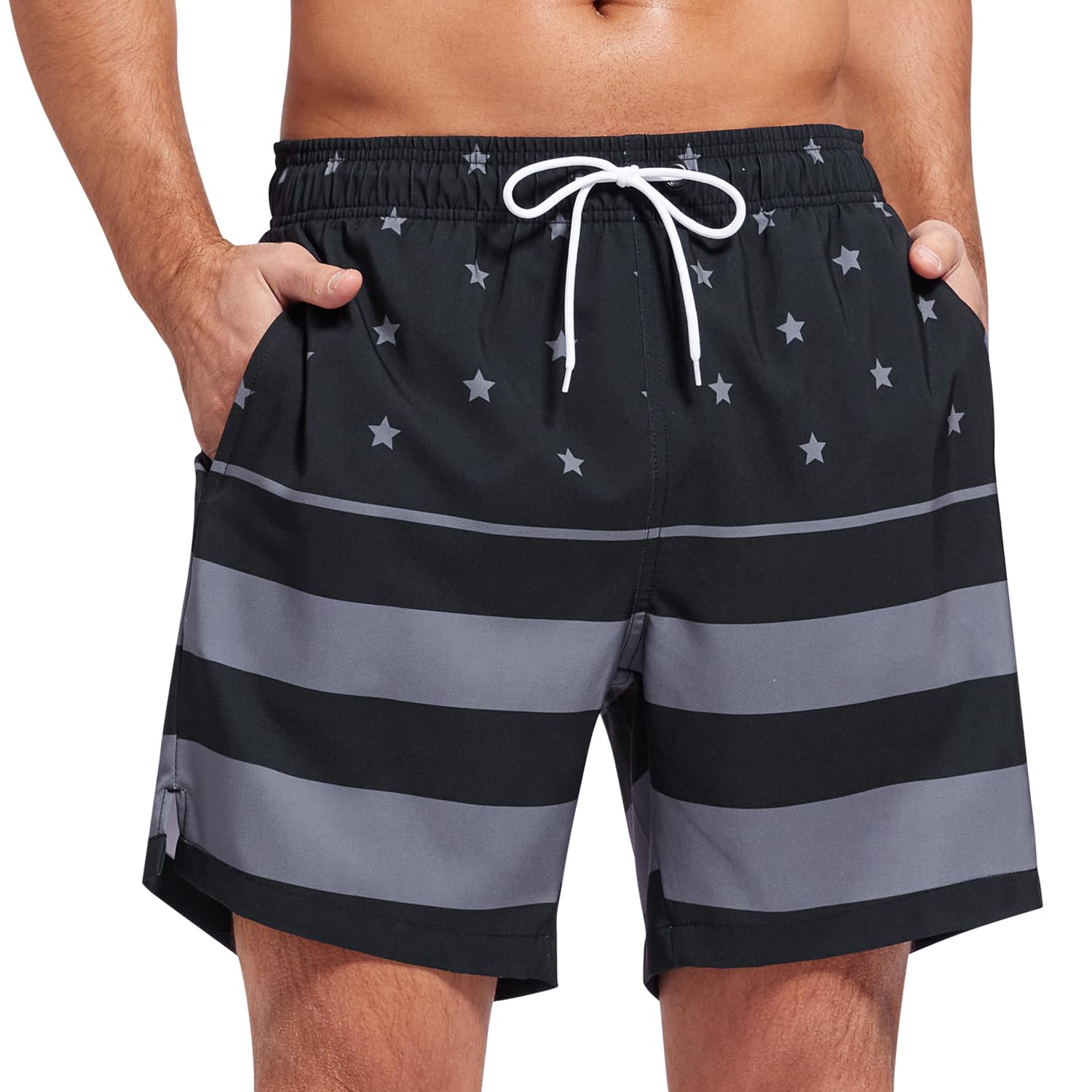 SILKWORLD Men's Swim Trunks Quick Dry Beach Shorts with Pockets | mesh lining, dry fast, adjustable waist, side pockets, comfort,well made,swimming,beach shorts, water sports,vacation trips