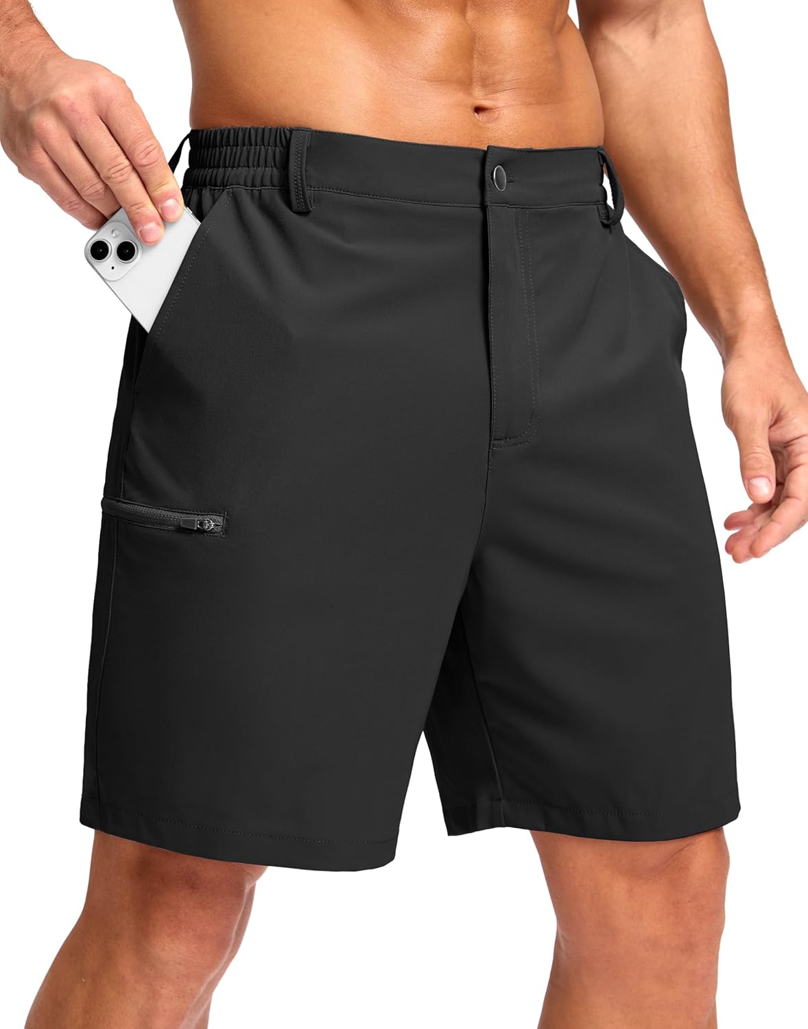 G Gradual Men's Casual Shorts 7"/ 9"/ 5" Lightweight 4 Pockets Stretch Quick-Dry Summer Shorts for Golf Work Hiking Trips
