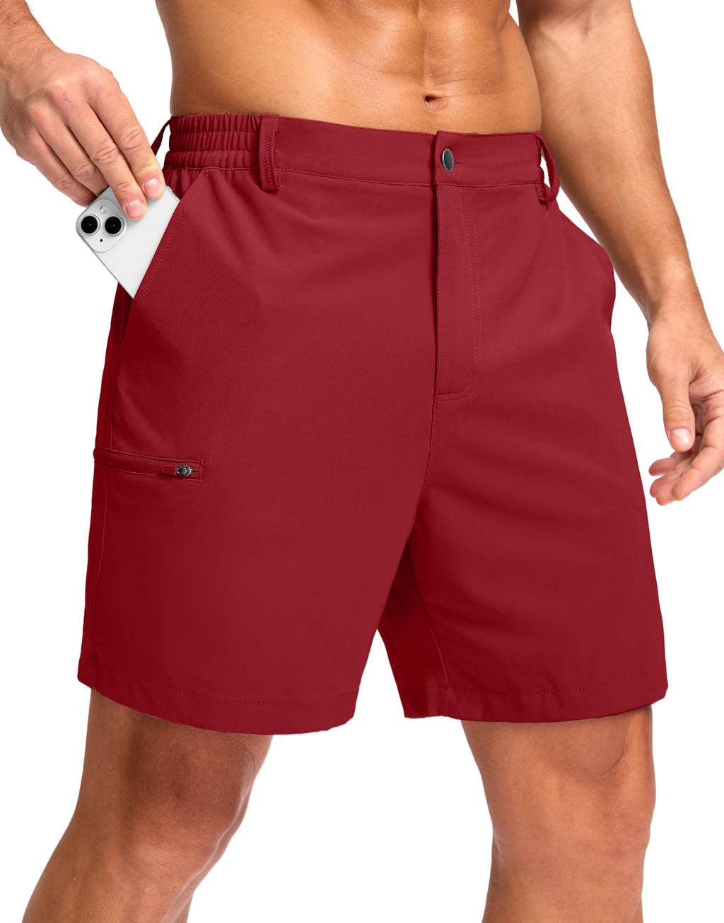 G Gradual Men's Casual Shorts 7"/ 9"/ 5" Lightweight 4 Pockets Stretch Quick-Dry Summer Shorts for Golf Work Hiking Trips