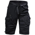 Mylldey Men's Cargo Shorts 3/4 Relaxed Fit Mens Running Shorts 7 Pockets Elastic Waist Cotton Hiking Shorts