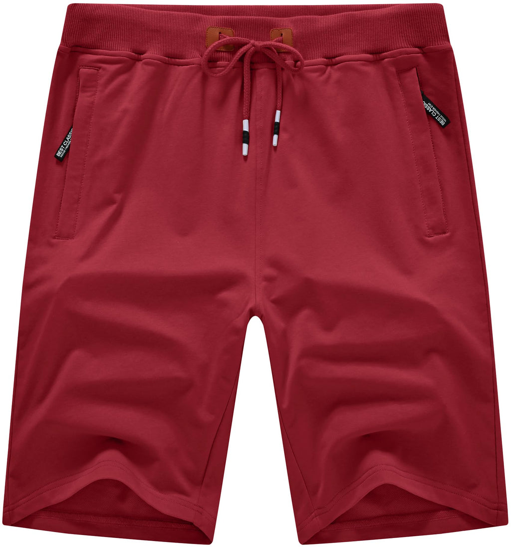 QPNGRP Mens Shorts Casual Drawstring Zipper Pockets Elastic Waist