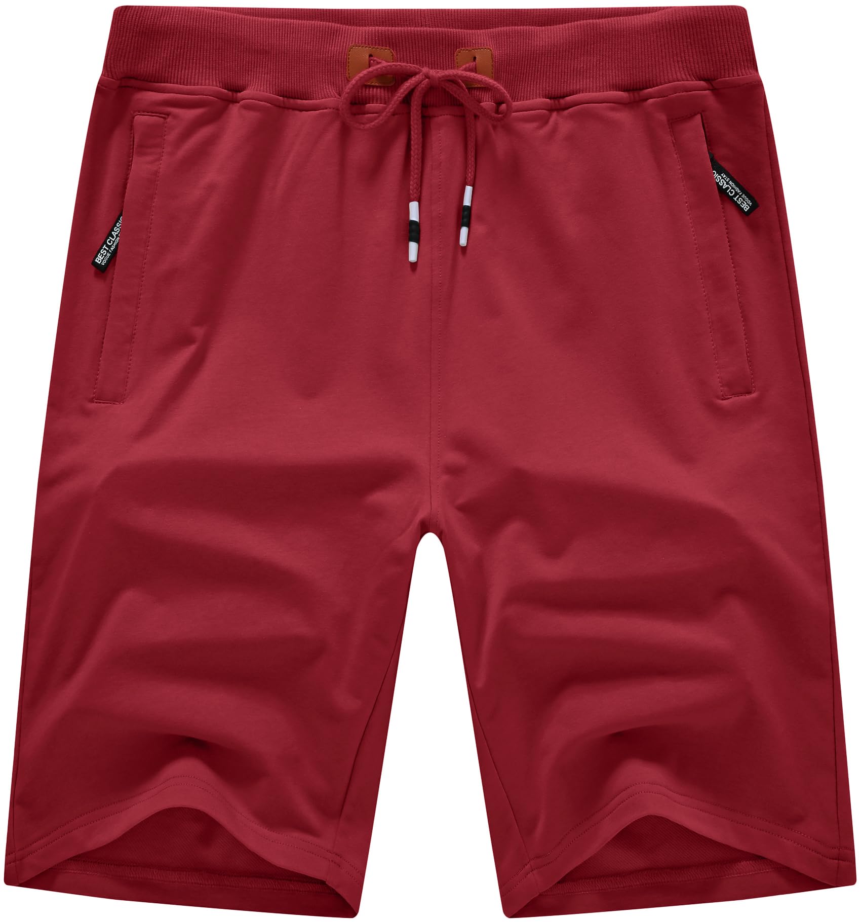 QPNGRP Mens Shorts Casual Drawstring Zipper Pockets Elastic Waist