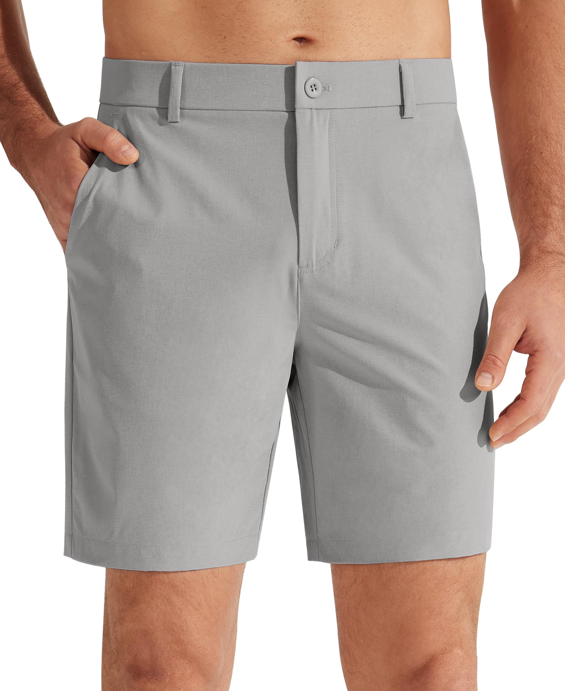 Libin Mens Golf Shorts 7"/9" Work Dress Shorts Casual Flat Front Hybrid Short Lightweight Quick Dry Water Resistant