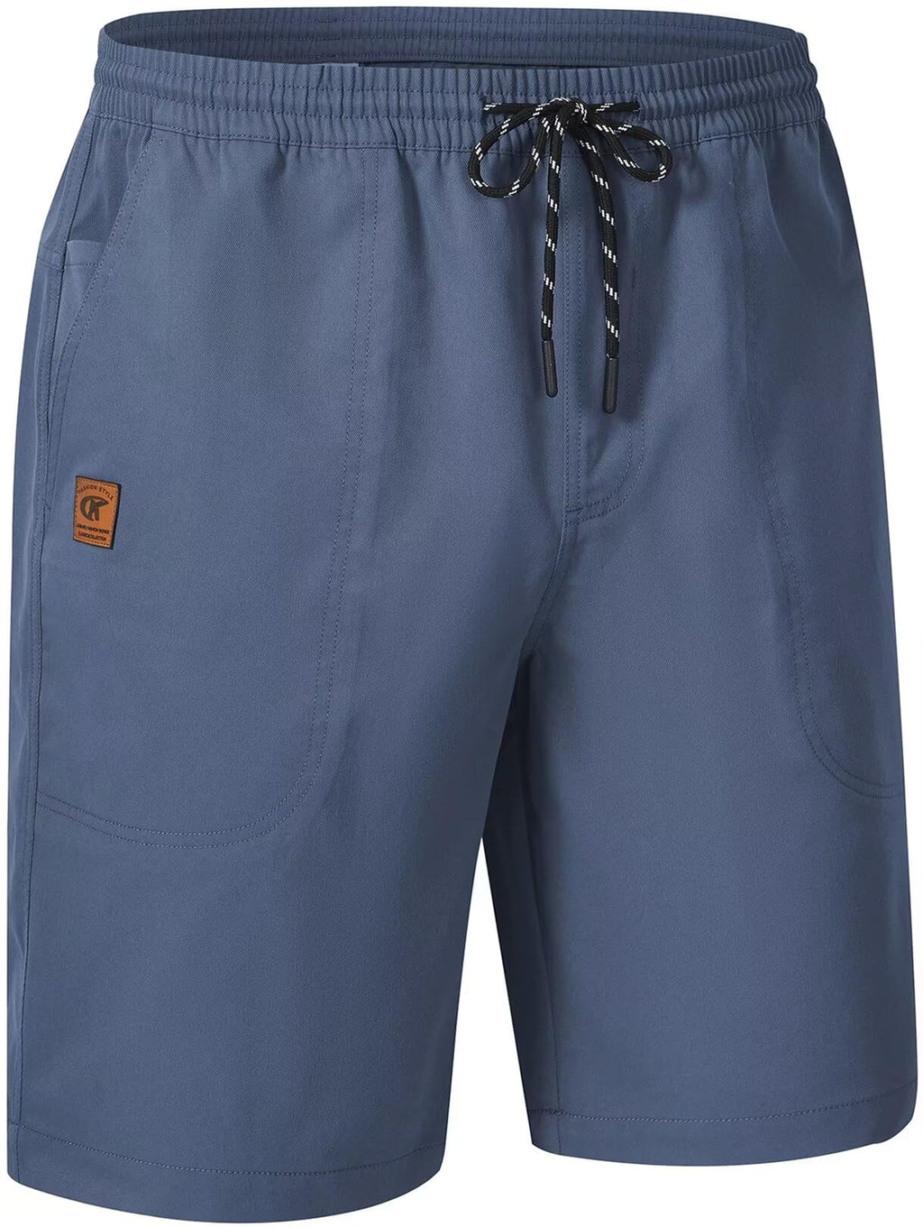 QPNGRP Men's Stretch Waist Casual Shorts with 5 Pockets Include 1 Zipper Pocket