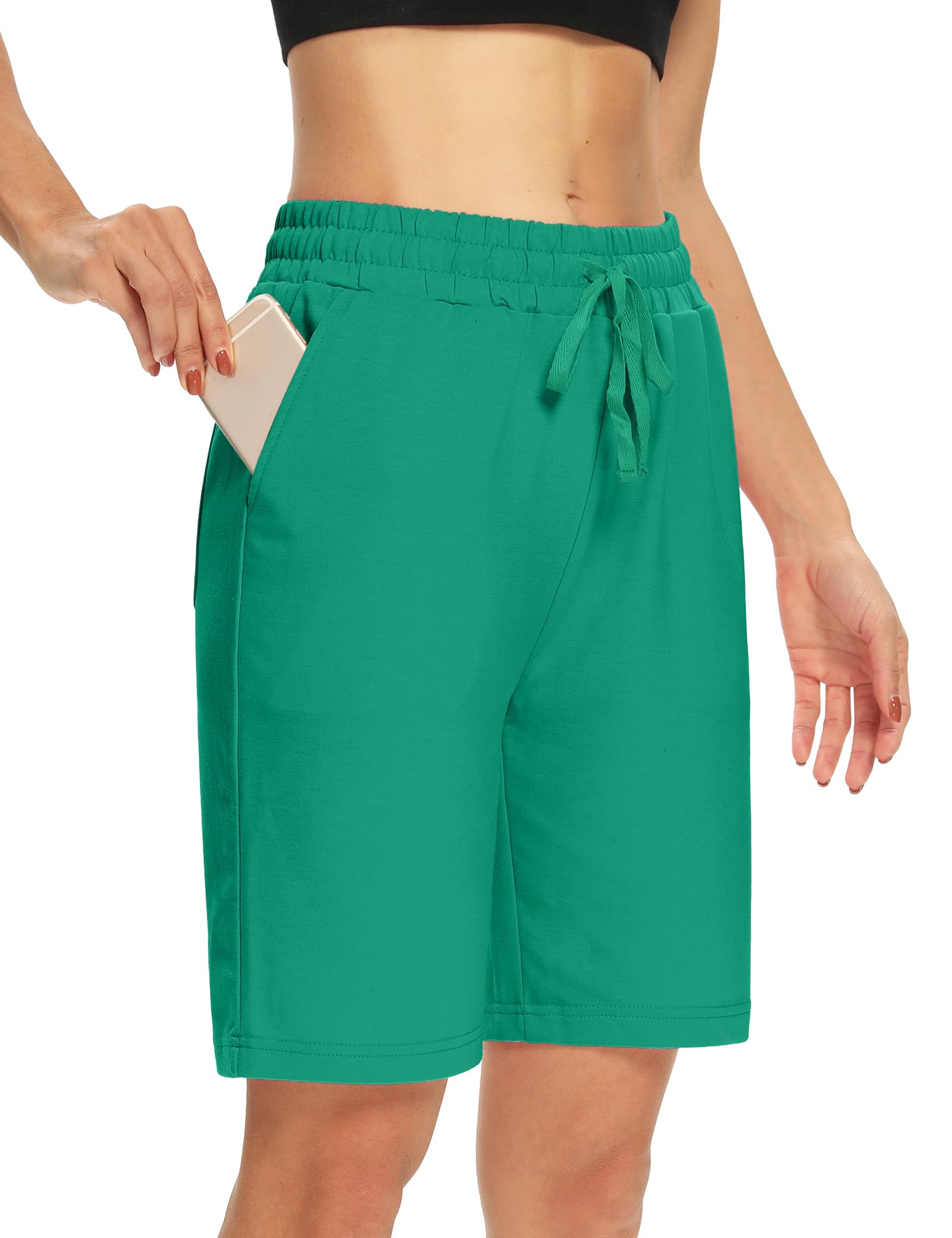 DIBAOLONG Womens Yoga Shorts Loose Drawstring Bermuda Shorts with Pockets | Elastic Waist, Comfy Lounge Fit, 3 Pockets