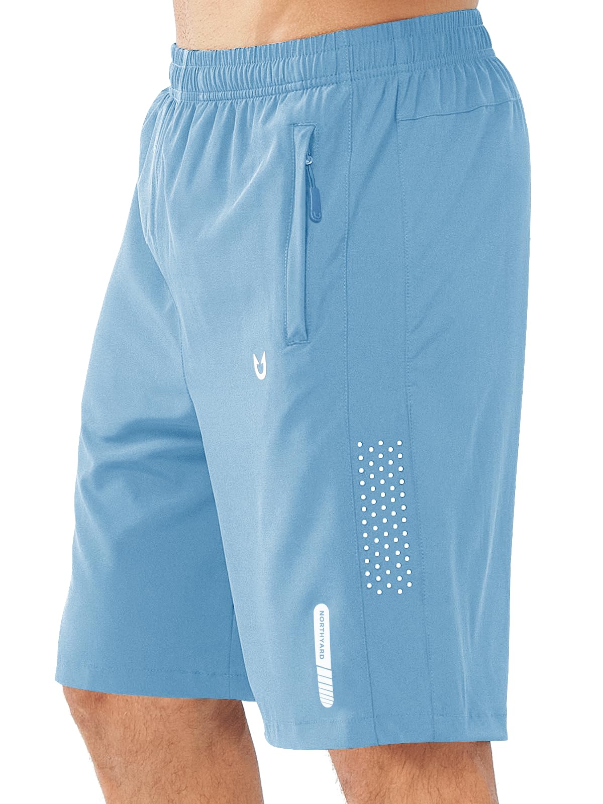 NORTHYARD Men's Athletic Running Shorts Gym Workout 7"/9"/5" Quick Dry Lightweight Sports Basketball Tennis 3 Zipper Pockets