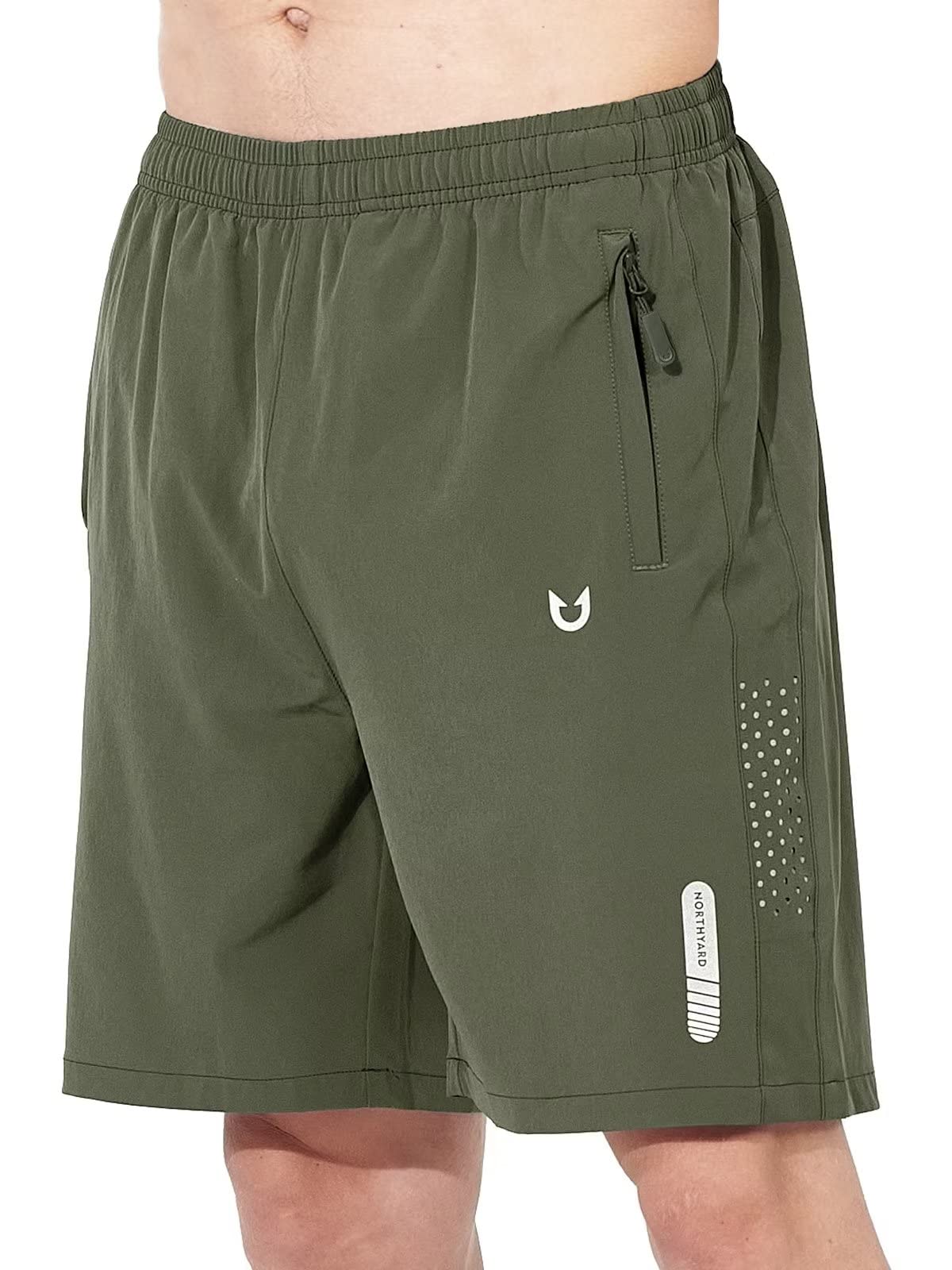NORTHYARD Men's Athletic Running Shorts Gym Workout 7"/9"/5" Quick Dry Lightweight Sports Basketball Tennis 3 Zipper Pockets