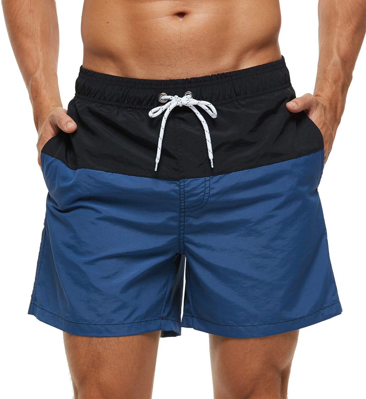 SILKWORLD Men's Swim Trunks Quick Dry Beach Shorts with Pockets | mesh lining, dry fast, adjustable waist, side pockets, comfort,well made,swimming,beach shorts, water sports,vacation trips