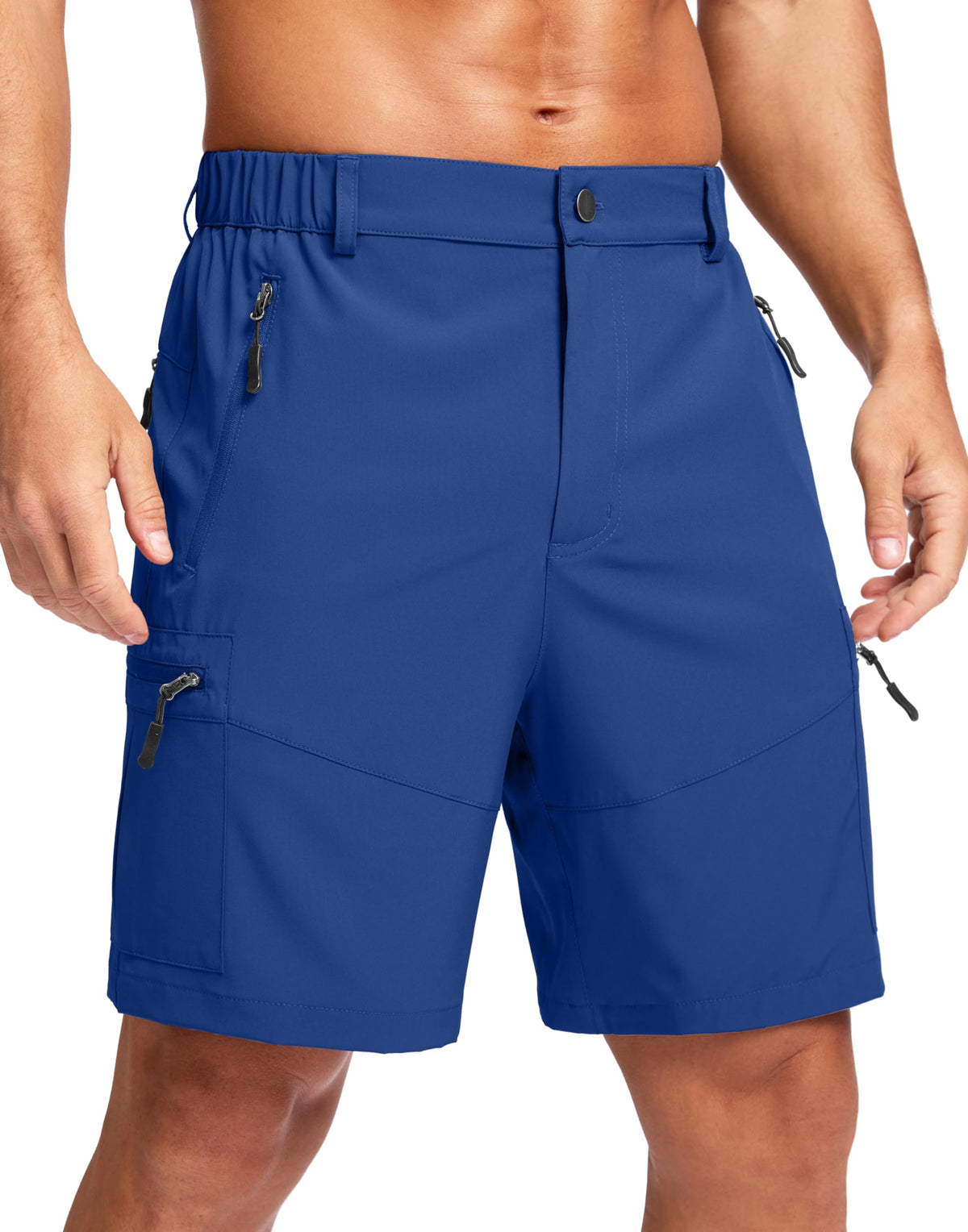 Pudolla Men's Hiking Cargo Shorts 9"/7"/11" Lightweight Outdoor Shorts for Men Trip Golf Camping Casual with 5 Zipper Pockets