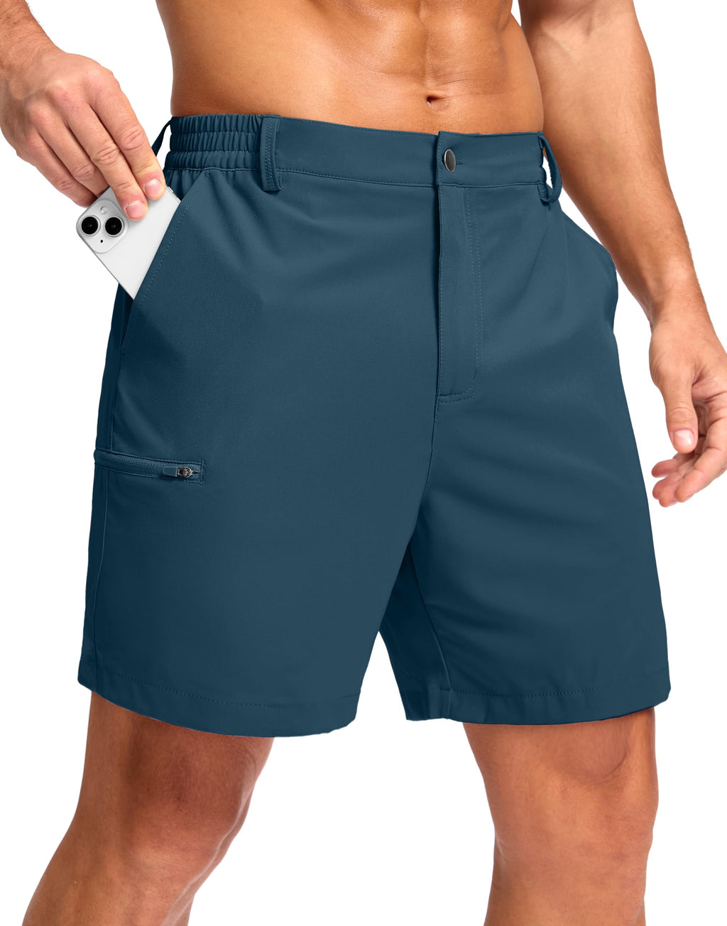 G Gradual Men's Casual Shorts 7"/ 9"/ 5" Lightweight 4 Pockets Stretch Quick-Dry Summer Shorts for Golf Work Hiking Trips