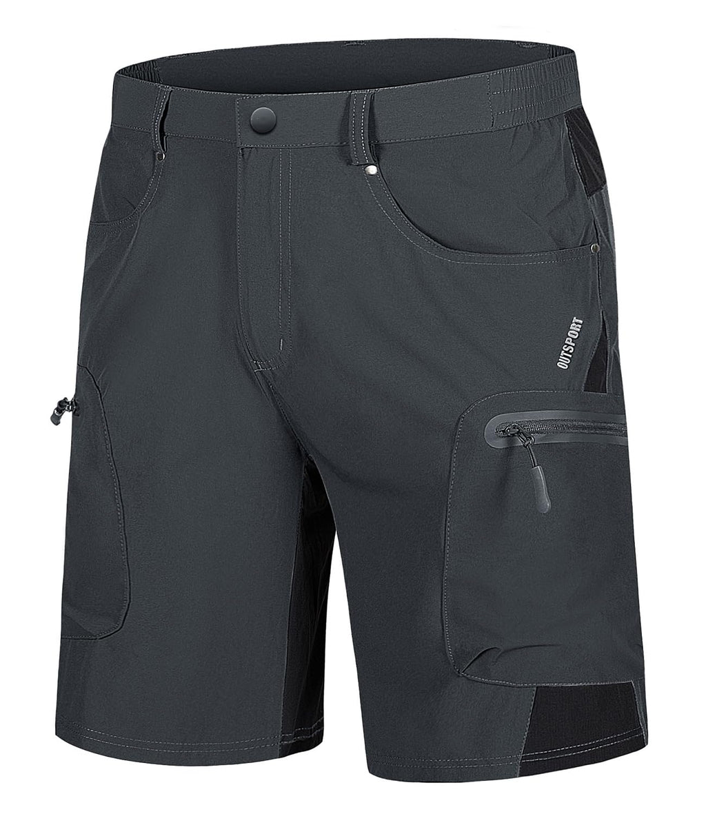 TACVASEN Men's Hiking Cargo Shorts 10" with Zipper Pockets Quick Dry Casual Stretch Golf Work Short Outdoor Summer