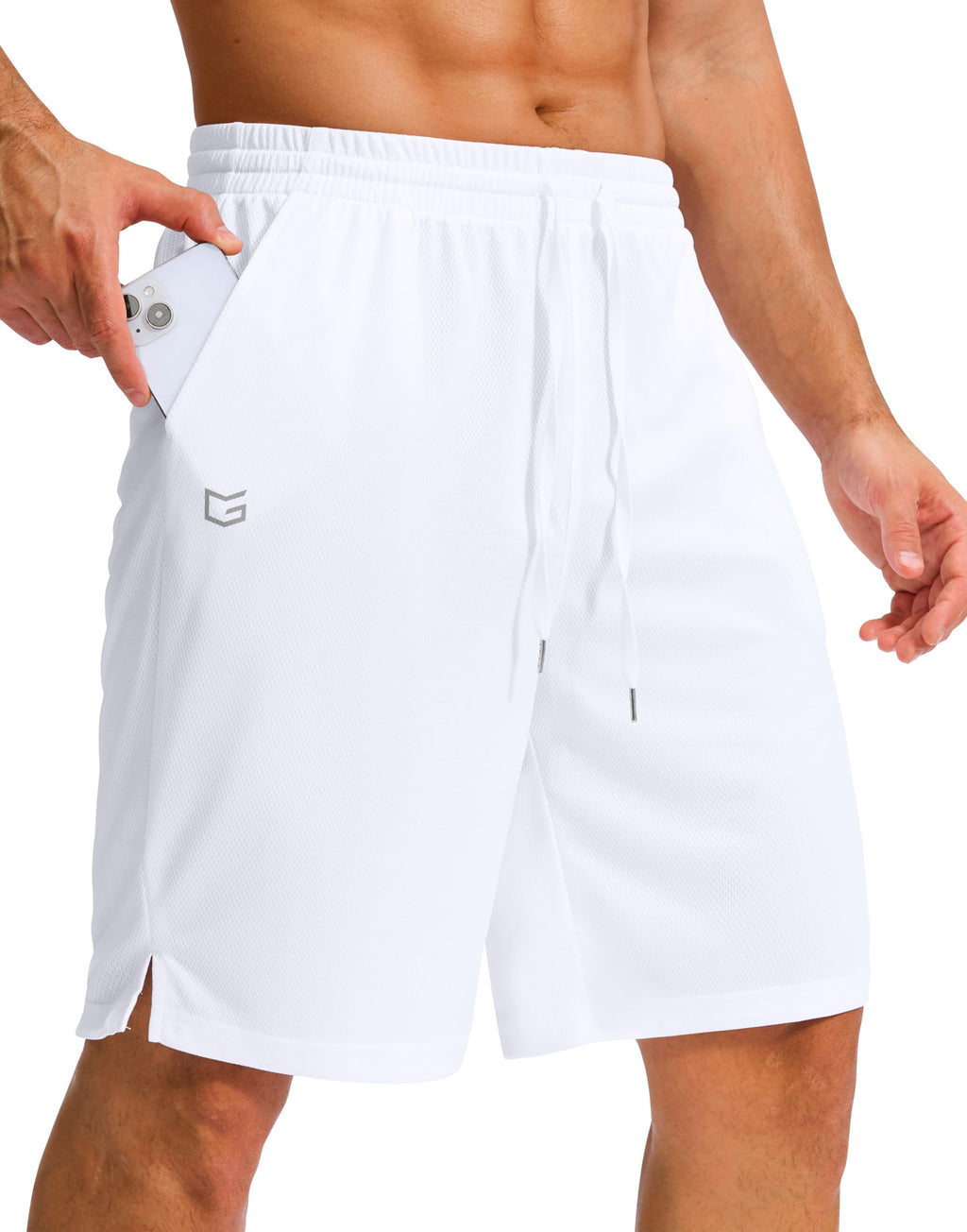 G Gradual Men's Athletic Shorts with Pockets 9" / 11" Long Basketball Shorts Lightweight Quick Dry Gym Workout Shorts for Men