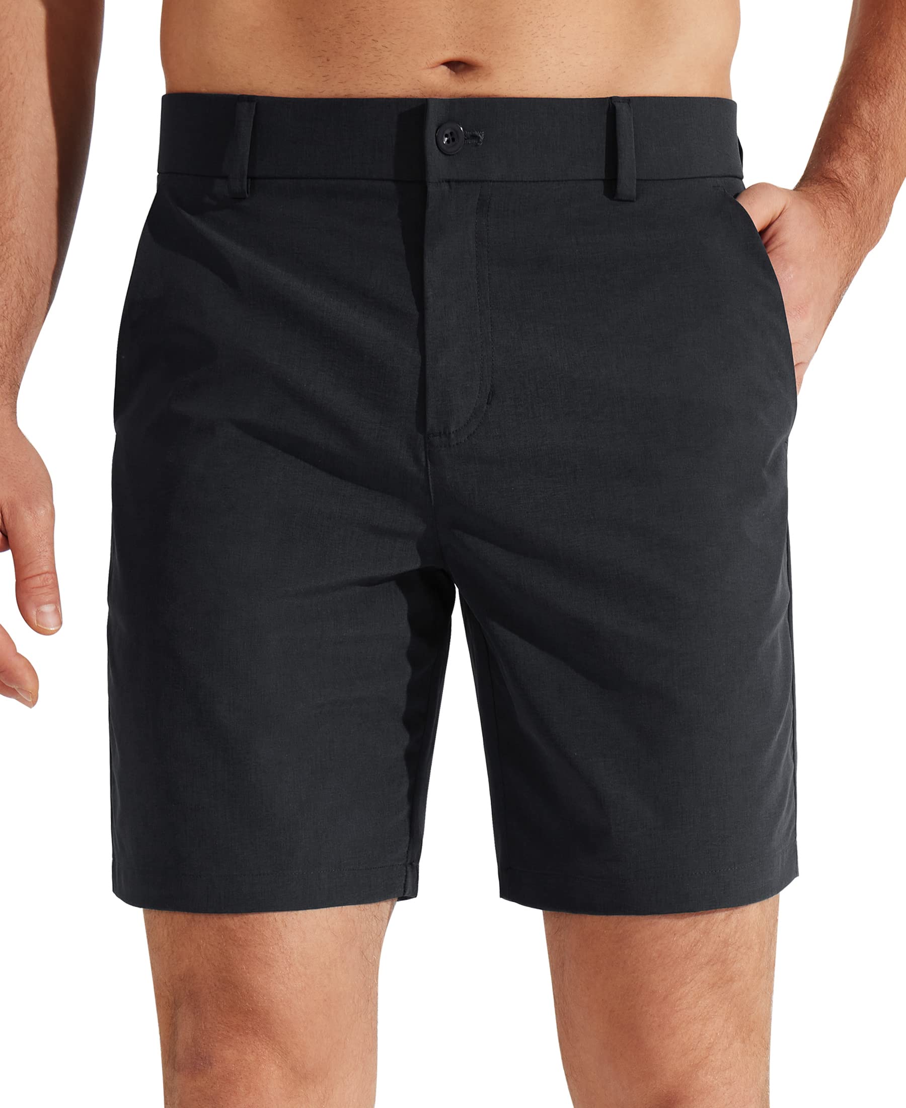 Libin Mens Golf Shorts 7"/9" Work Dress Shorts Casual Flat Front Hybrid Short Lightweight Quick Dry Water Resistant