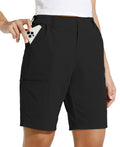 Willit Women's 10" Hiking Cargo Shorts Stretch Golf Active Long Quick Dry Outdoor Summer Shorts