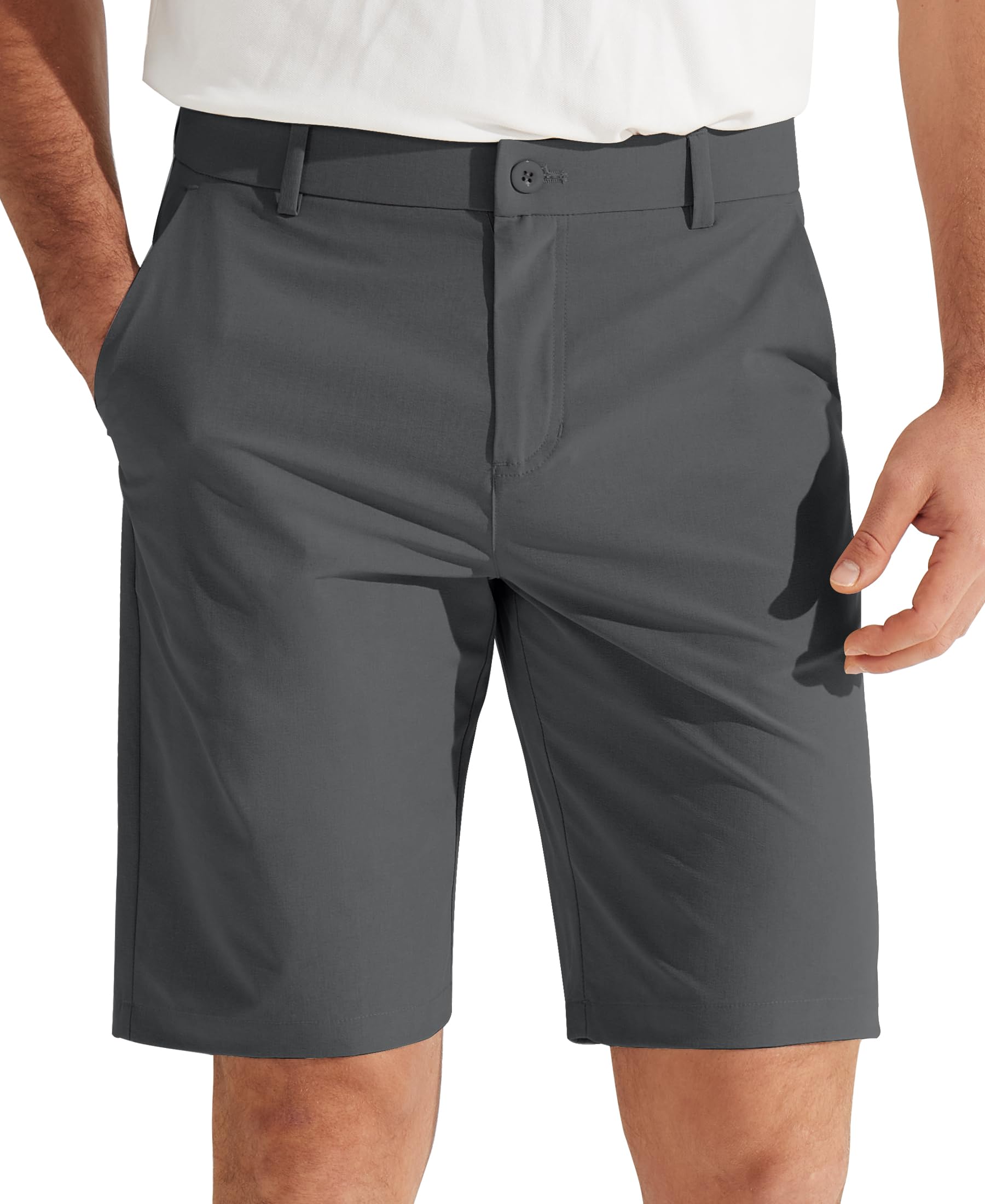 Libin Mens Golf Shorts 7"/9" Work Dress Shorts Casual Flat Front Hybrid Short Lightweight Quick Dry Water Resistant