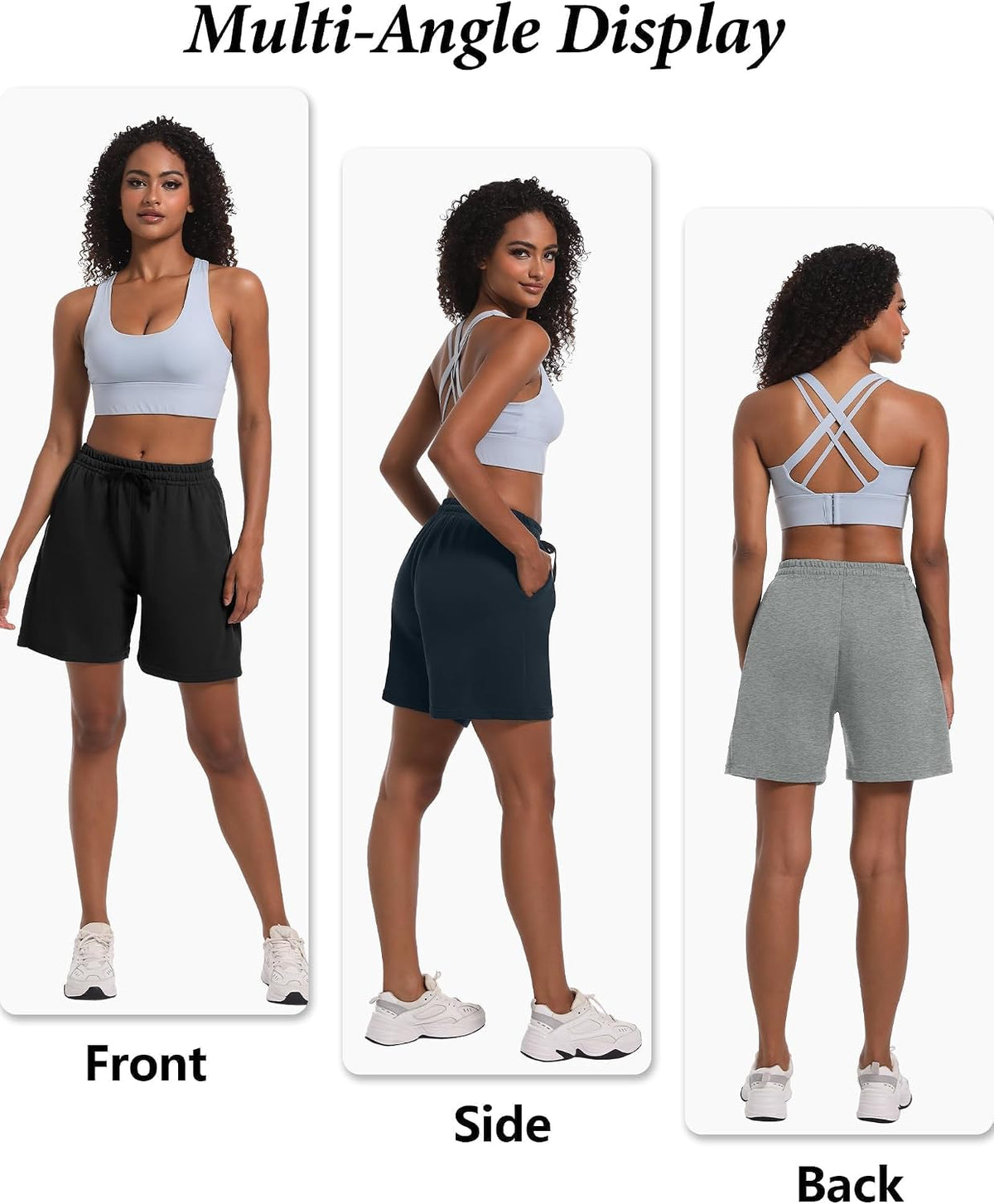 Dalavch 4 Pack Women's Summer Sweat Shorts Cotton Comfy Drawstring Shorts for Casual Lounge Sport Athletic with Pockets