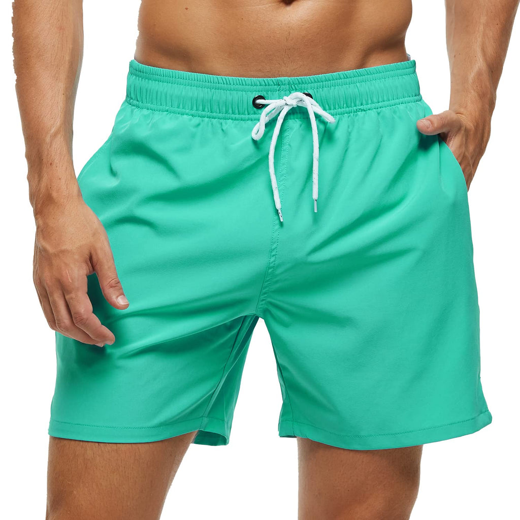 SILKWORLD Men's Swim Trunks Quick Dry Beach Shorts with Pockets | mesh lining, dry fast, adjustable waist, side pockets, comfort,well made,swimming,beach shorts, water sports,vacation trips