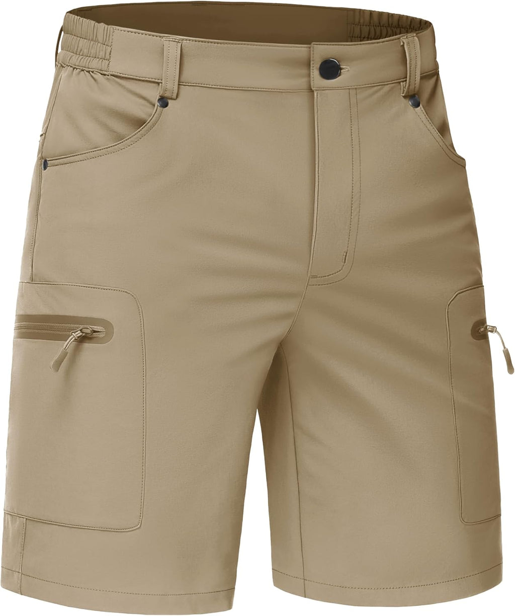 TACVASEN Men's Hiking Cargo Shorts 10" Quick Dry Lightweight Casual Summer Work Golf Shorts with 5 Pockets
