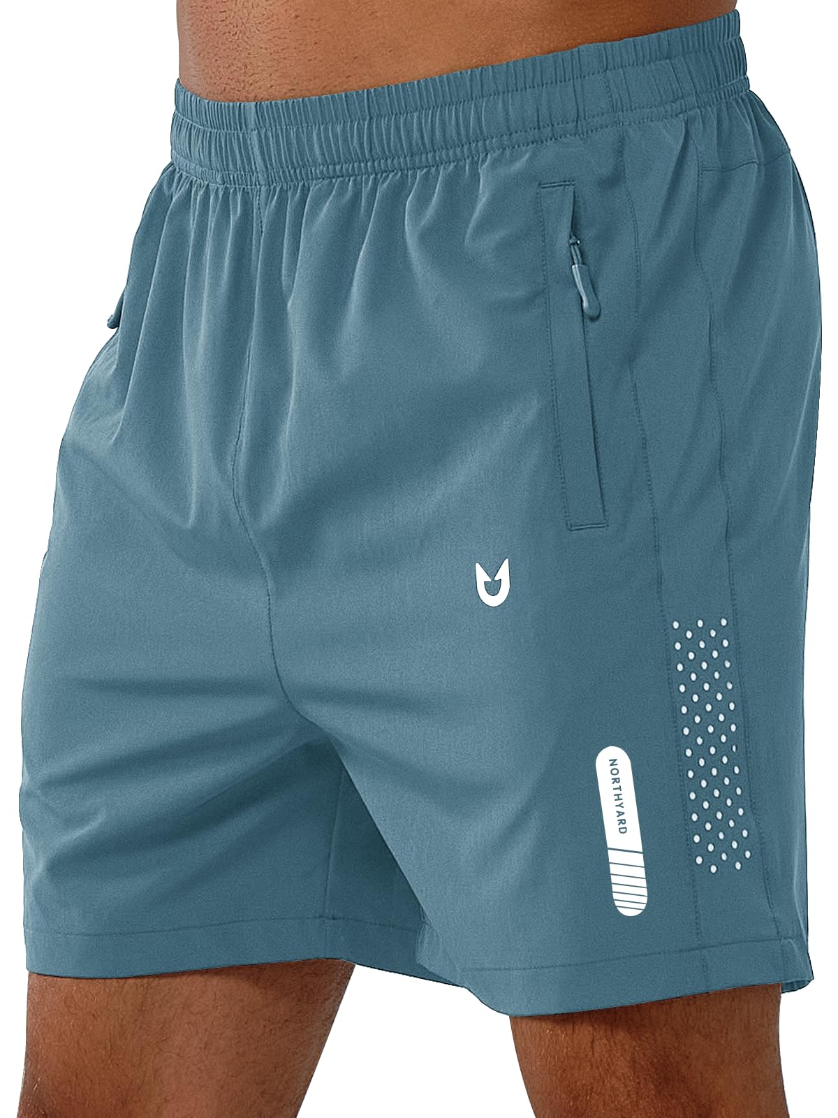 NORTHYARD Men's Athletic Running Shorts Gym Workout 7"/9"/5" Quick Dry Lightweight Sports Basketball Tennis 3 Zipper Pockets