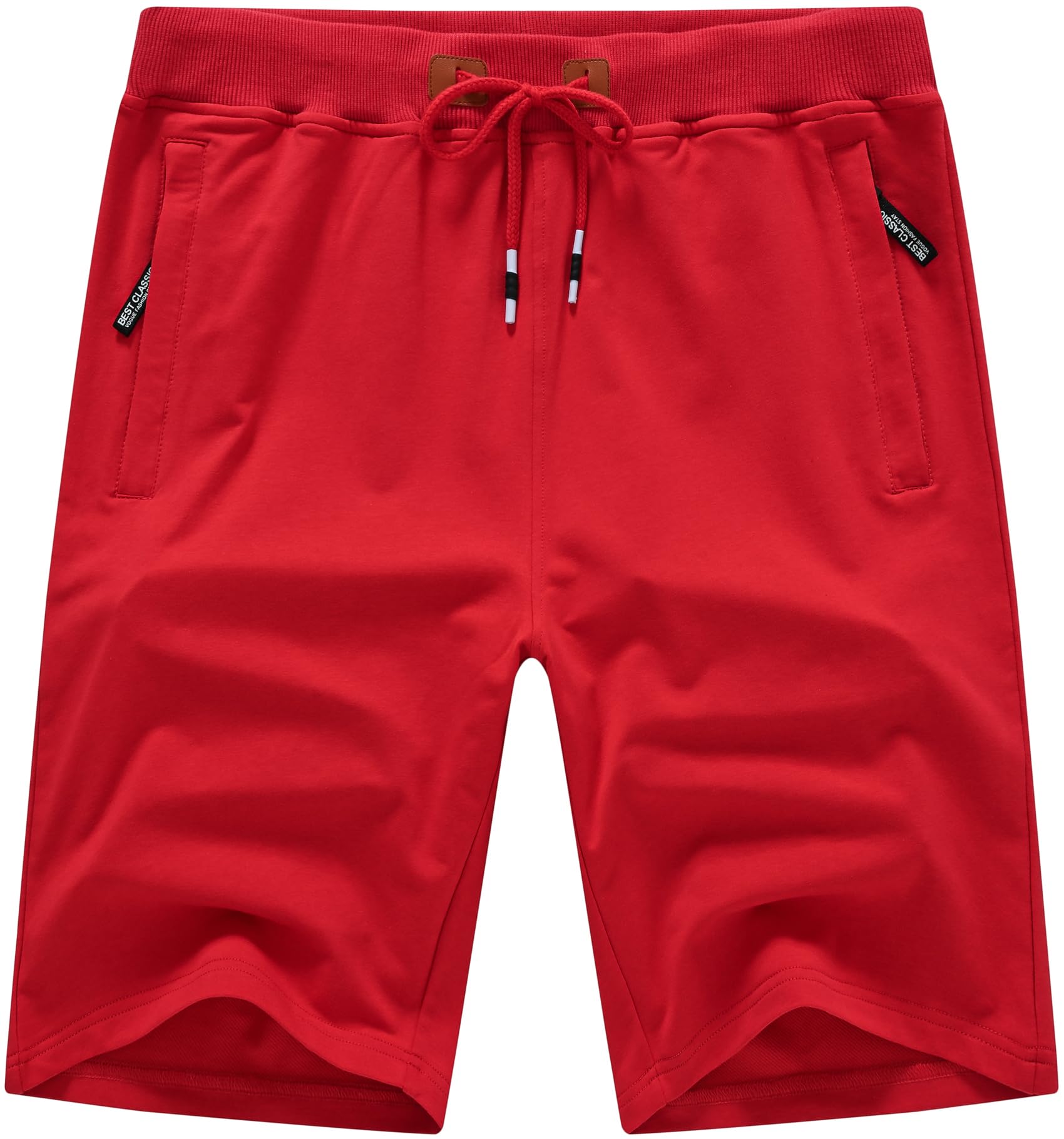 QPNGRP Mens Shorts Casual Drawstring Zipper Pockets Elastic Waist