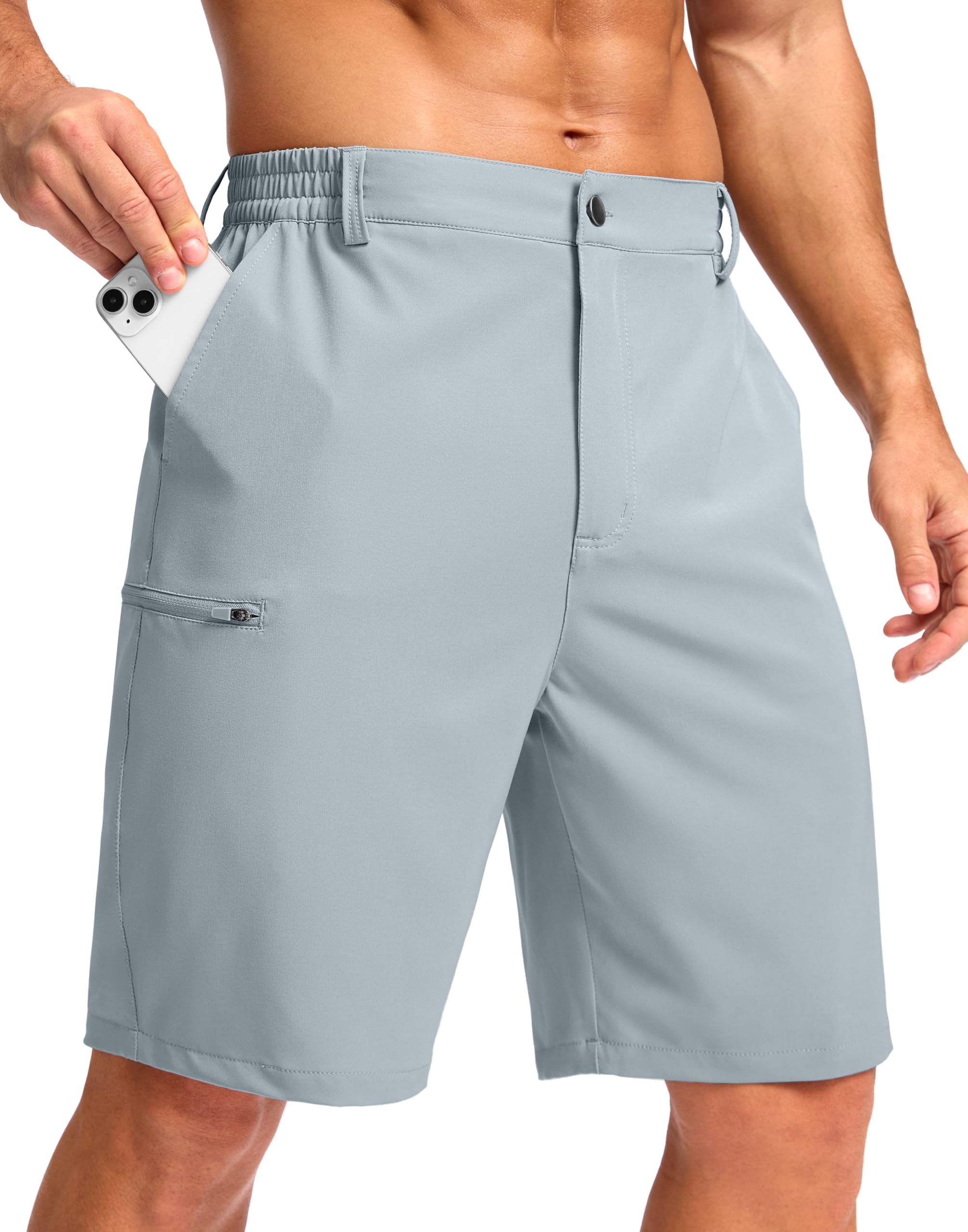 G Gradual Men's Casual Shorts 7"/ 9"/ 5" Lightweight 4 Pockets Stretch Quick-Dry Summer Shorts for Golf Work Hiking Trips