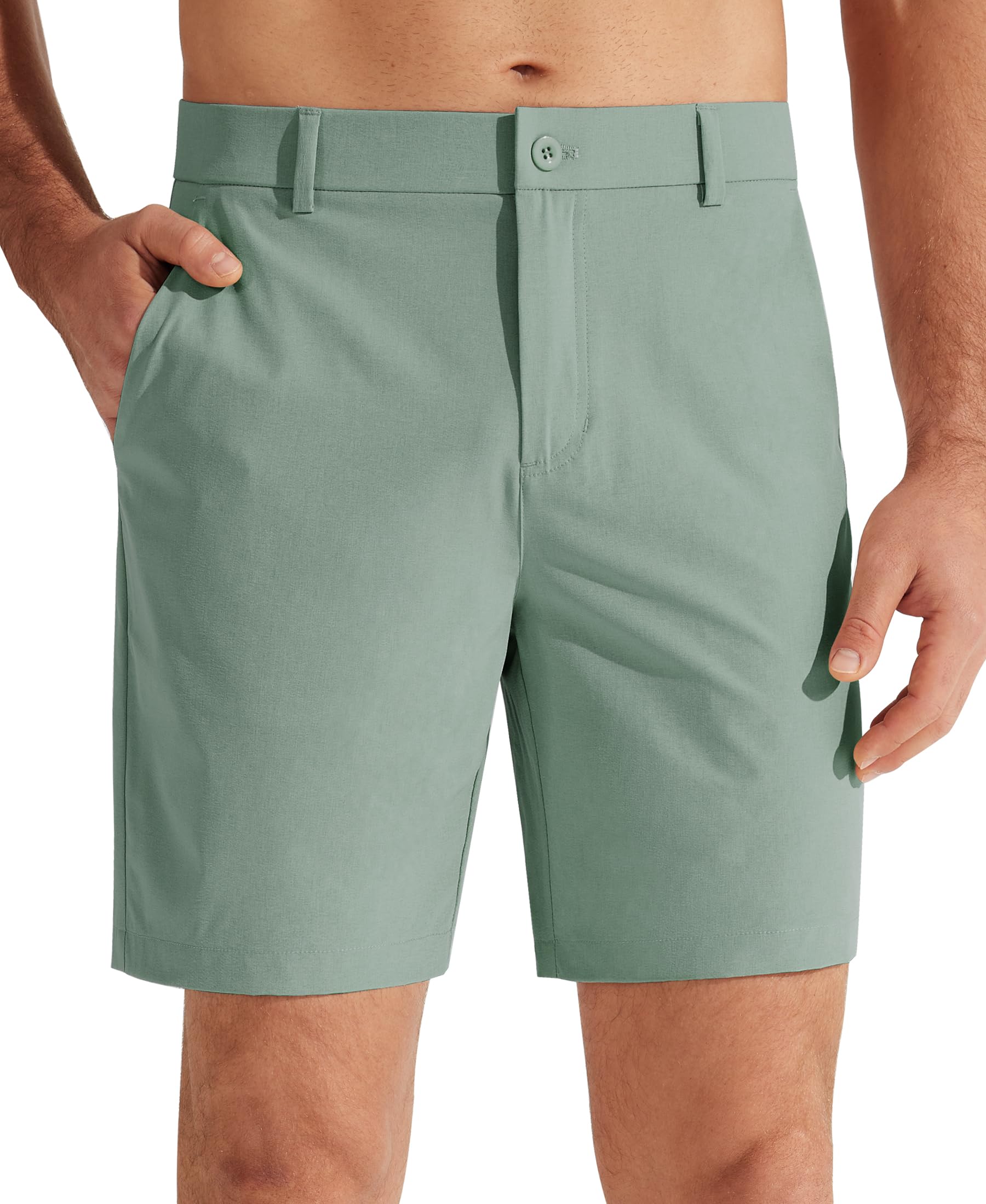 Libin Mens Golf Shorts 7"/9" Work Dress Shorts Casual Flat Front Hybrid Short Lightweight Quick Dry Water Resistant