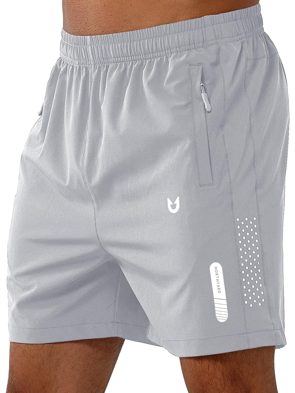 NORTHYARD Men's Athletic Running Shorts Gym Workout 7"/9"/5" Quick Dry Lightweight Sports Basketball Tennis 3 Zipper Pockets