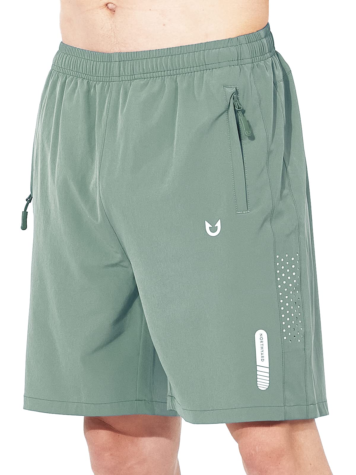 NORTHYARD Men's Athletic Running Shorts Gym Workout 7"/9"/5" Quick Dry Lightweight Sports Basketball Tennis 3 Zipper Pockets