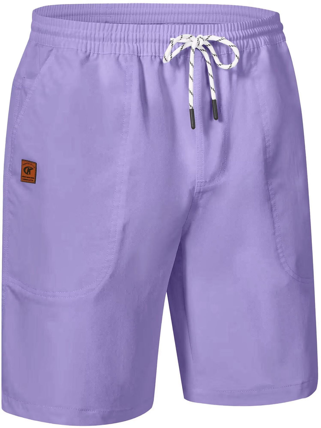 QPNGRP Men's Stretch Waist Casual Shorts with 5 Pockets Include 1 Zipper Pocket