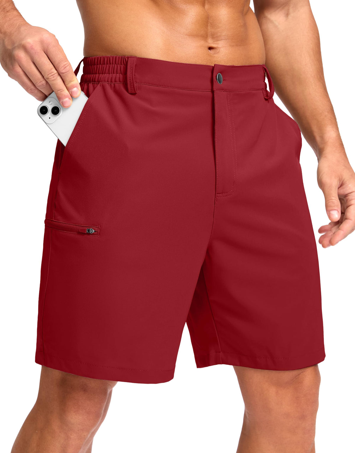 G Gradual Men's Casual Shorts 7"/ 9"/ 5" Lightweight 4 Pockets Stretch Quick-Dry Summer Shorts for Golf Work Hiking Trips