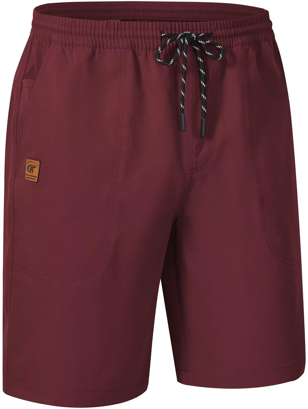 QPNGRP Men's Stretch Waist Casual Shorts with 5 Pockets Include 1 Zipper Pocket