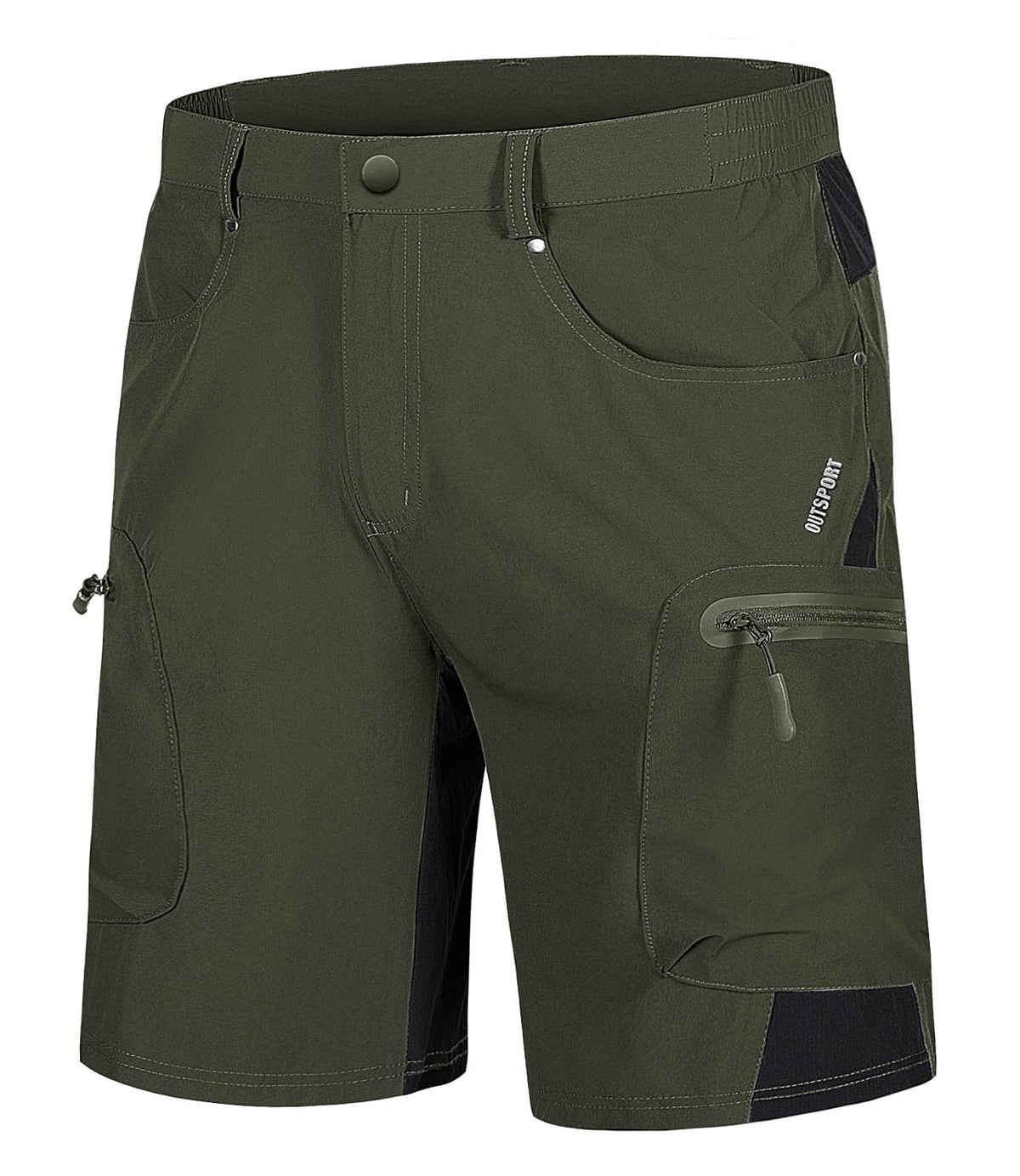 TACVASEN Men's Hiking Cargo Shorts 10" with Zipper Pockets Quick Dry Casual Stretch Golf Work Short Outdoor Summer