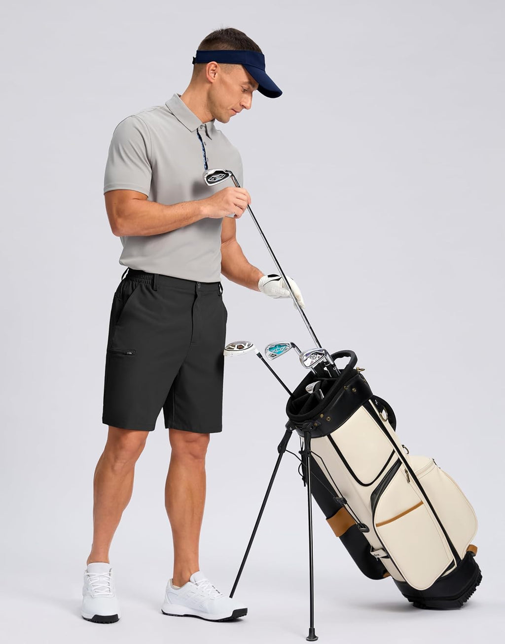 G Gradual Men's Casual Shorts 7"/ 9"/ 5" Lightweight 4 Pockets Stretch Quick-Dry Summer Shorts for Golf Work Hiking Trips