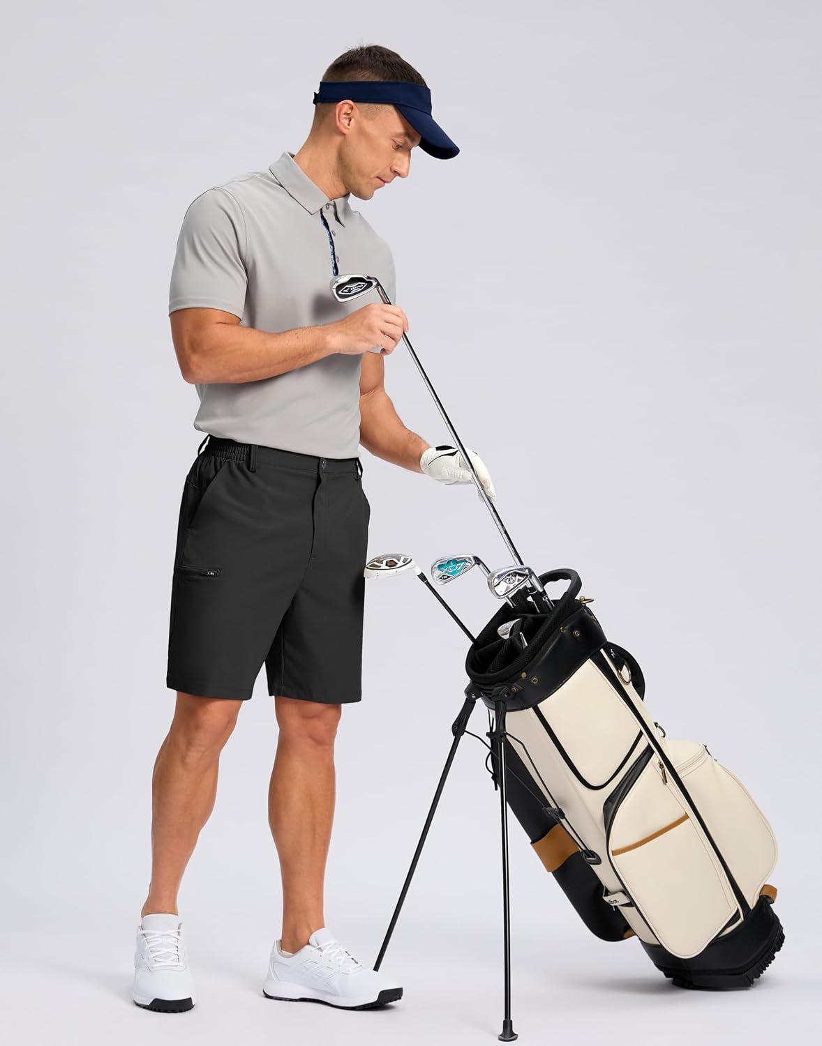 G Gradual Men's Casual Shorts 7"/ 9"/ 5" Lightweight 4 Pockets Stretch Quick-Dry Summer Shorts for Golf Work Hiking Trips