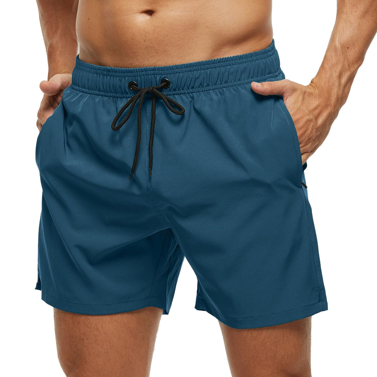 SILKWORLD Men's Swim Trunks Quick Dry Beach Shorts with Pockets | mesh lining, dry fast, adjustable waist, side pockets, comfort,well made,swimming,beach shorts, water sports,vacation trips